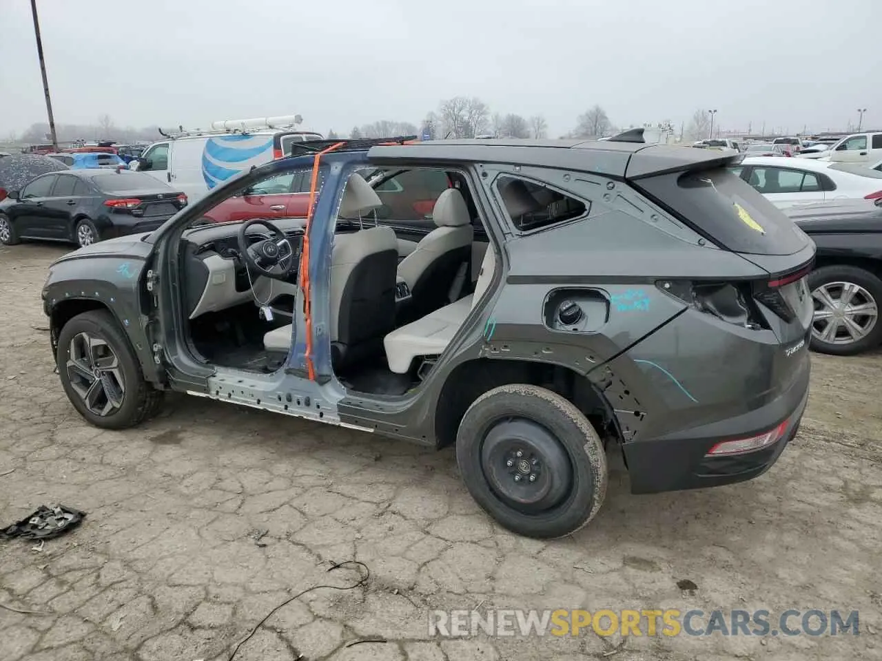 2 fotografías del automóvil dañado KM8JCCD16RU231129 HYUNDAI TUCSON 2024