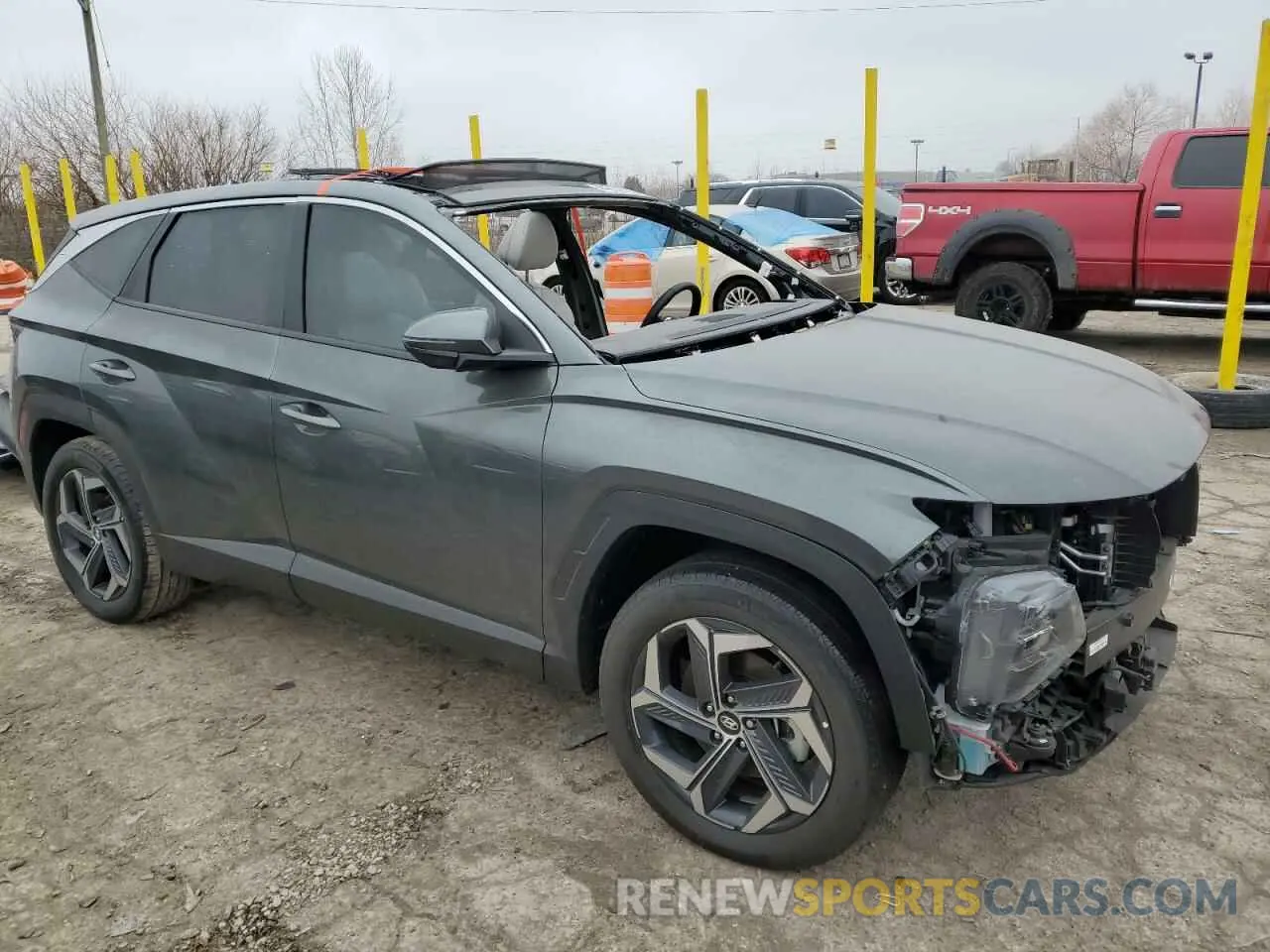 4 fotografías del automóvil dañado KM8JCCD16RU231129 HYUNDAI TUCSON 2024