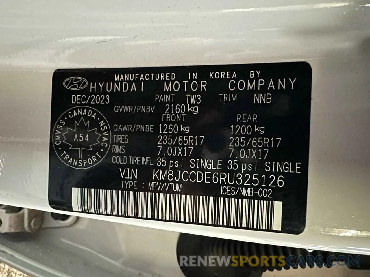 9 fotografías del automóvil dañado KM8JCCDE6RU325126 HYUNDAI TUCSON 2024