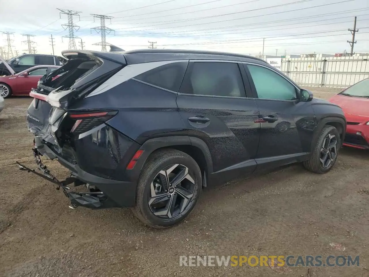 3 fotografías del automóvil dañado KM8JECD17RU232798 HYUNDAI TUCSON 2024