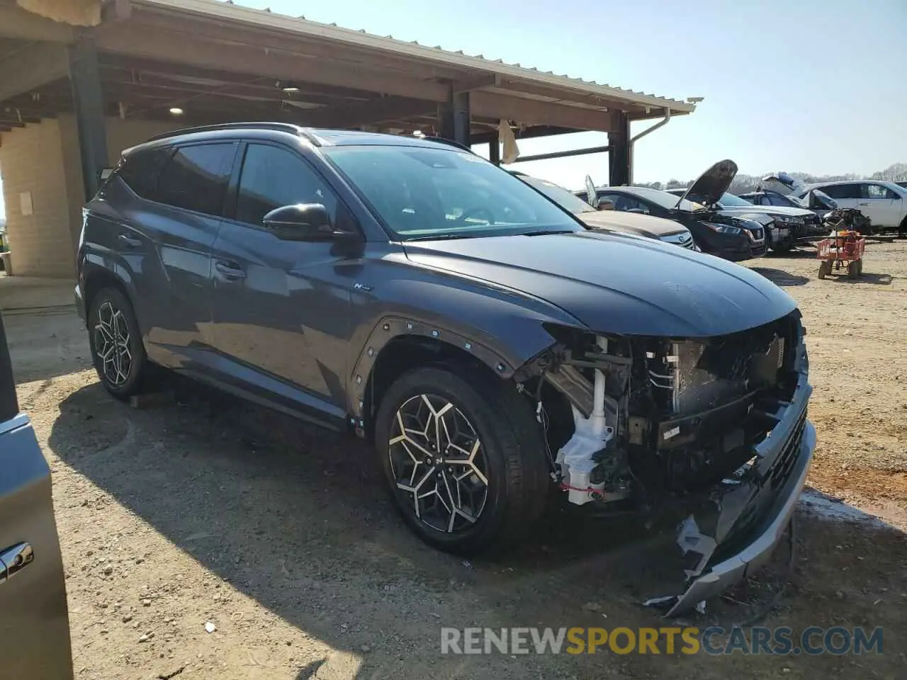 4 fotografías del automóvil dañado KM8JFCD18RU157655 HYUNDAI TUCSON 2024