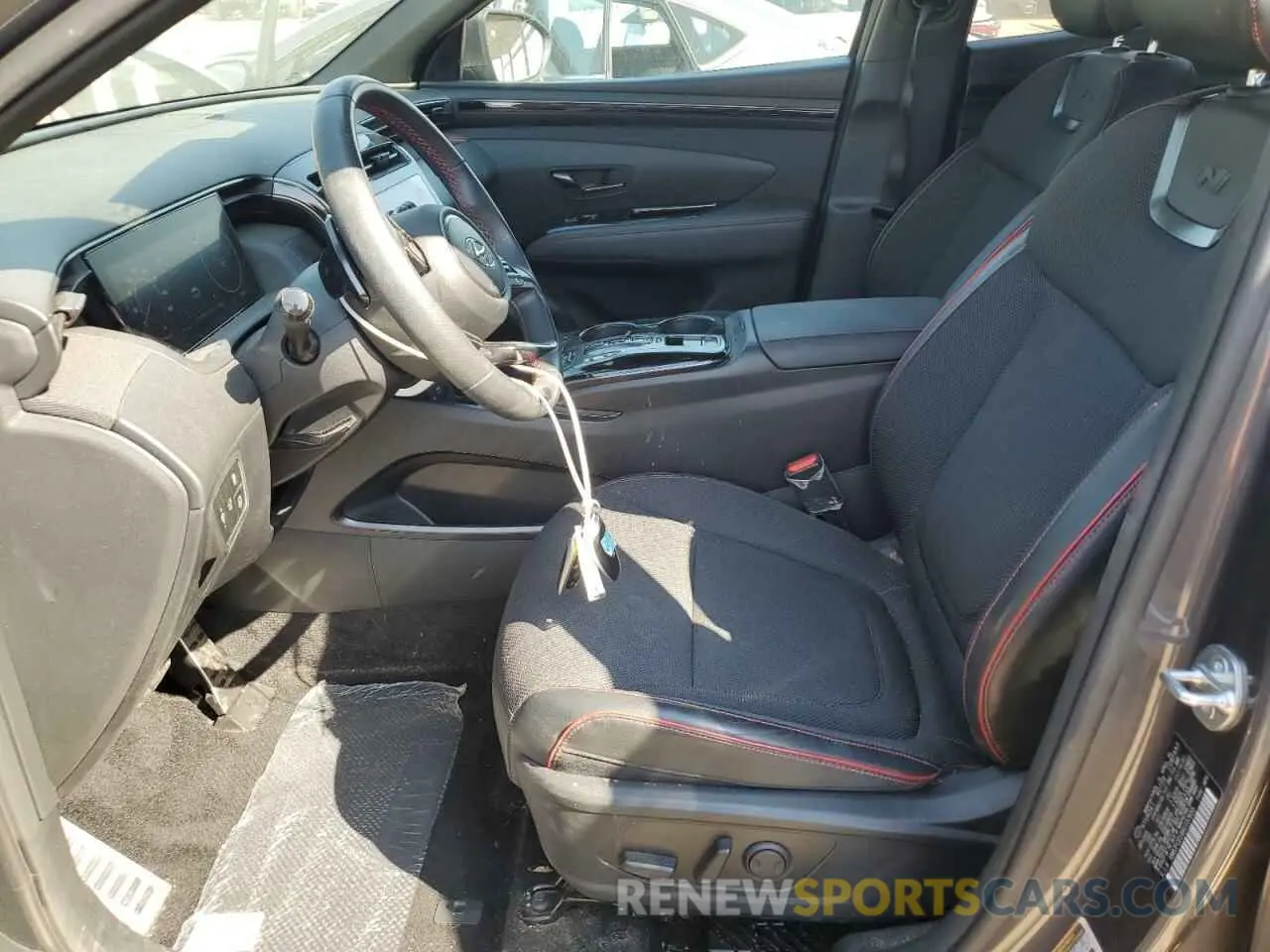 7 fotografías del automóvil dañado KM8JFCD18RU157655 HYUNDAI TUCSON 2024