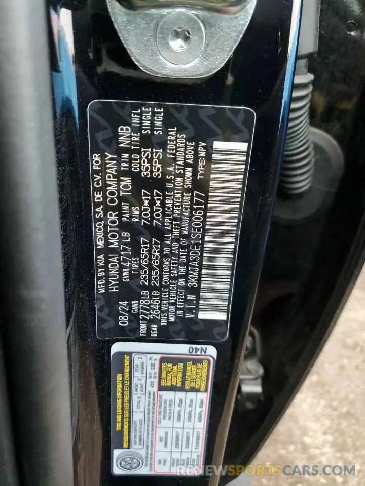 13 fotografías del automóvil dañado 3KMJA3DE1SE006177 HYUNDAI TUCSON 2025