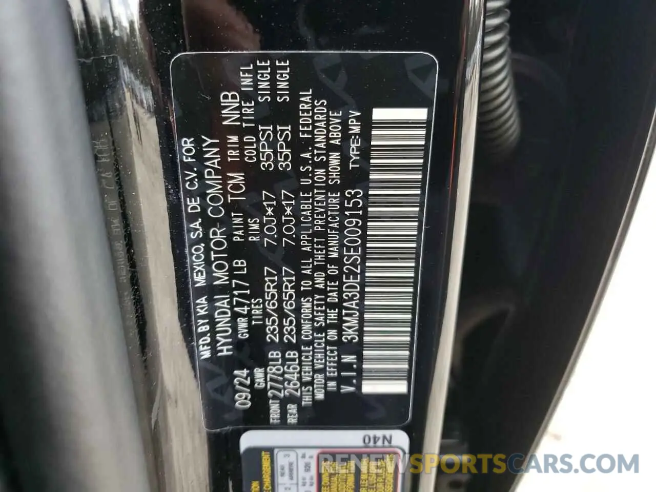13 fotografías del automóvil dañado 3KMJA3DE2SE009153 HYUNDAI TUCSON 2025