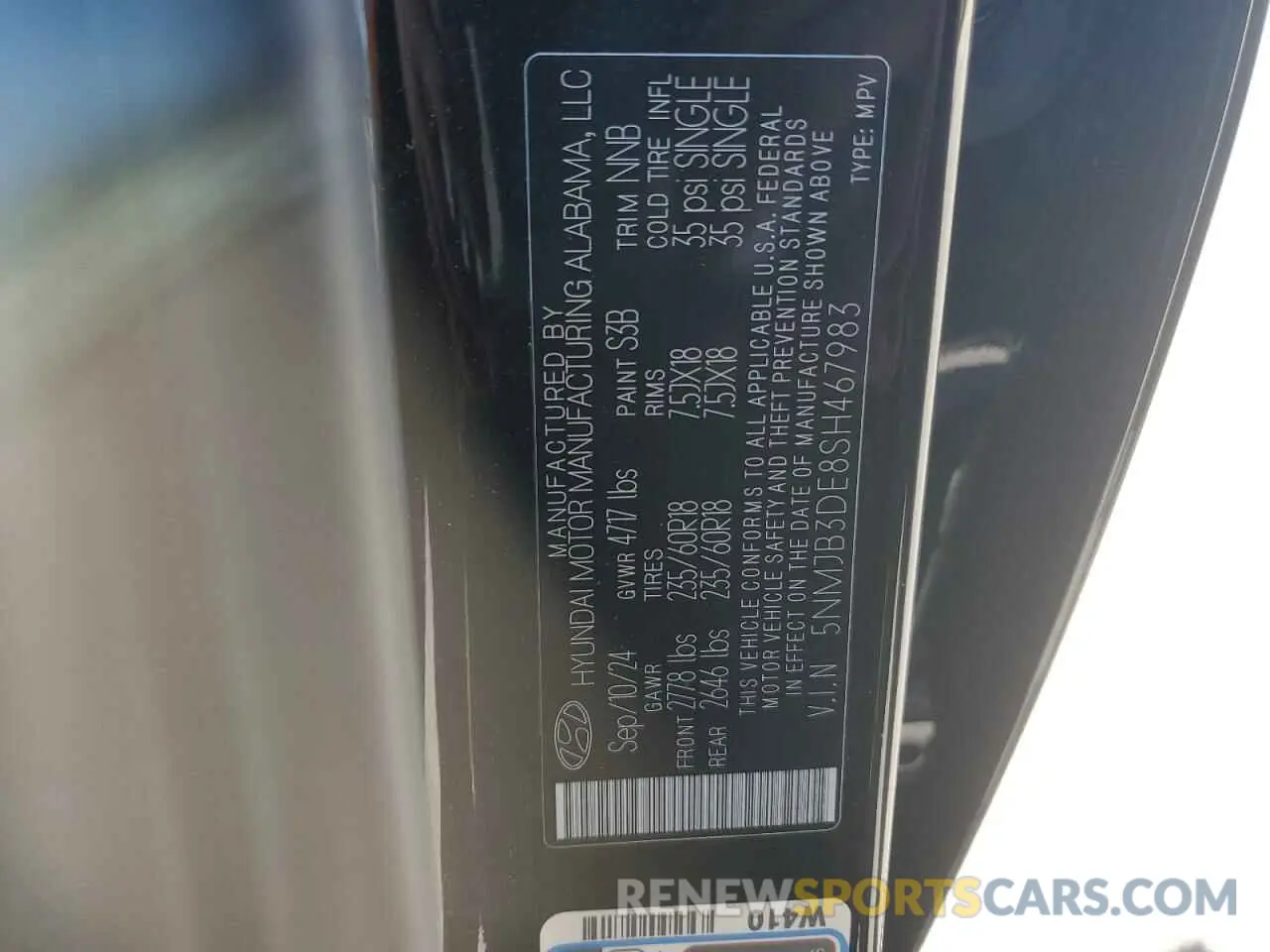 14 fotografías del automóvil dañado 5NMJB3DE8SH467983 HYUNDAI TUCSON 2025