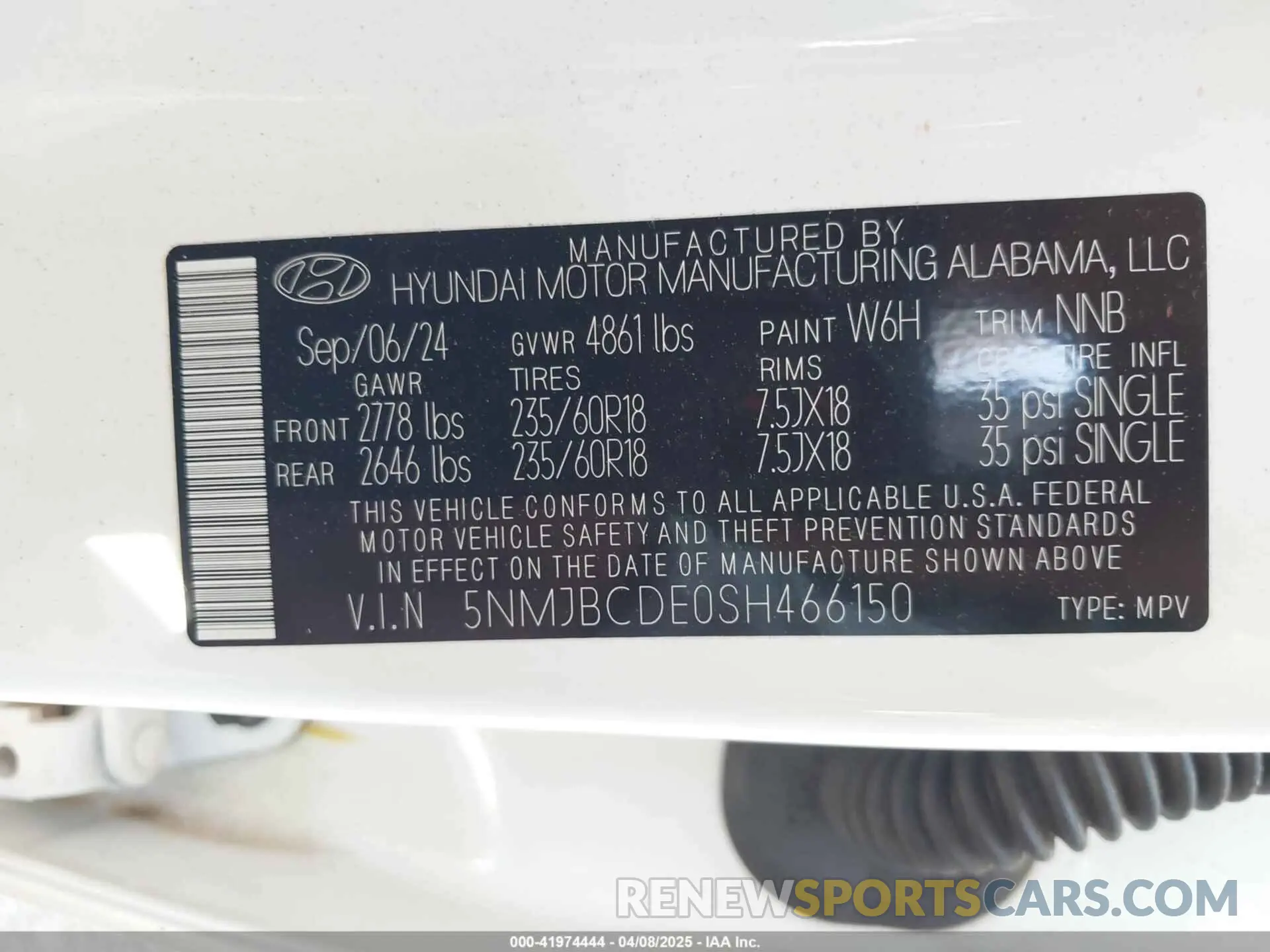 9 fotografías del automóvil dañado 5NMJBCDE0SH466150 HYUNDAI TUCSON 2025