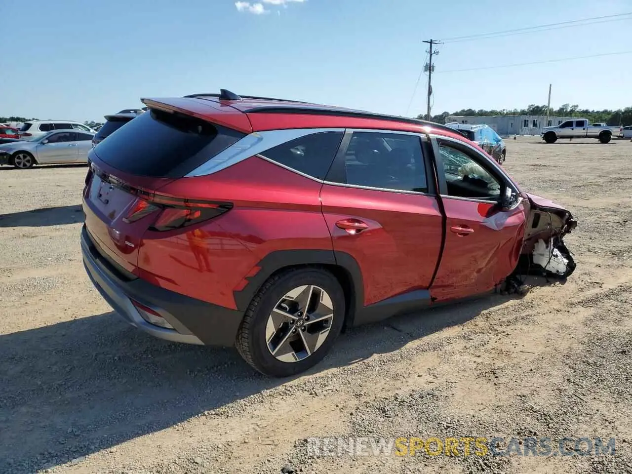 3 fotografías del automóvil dañado 5NMJBCDE2SH495357 HYUNDAI TUCSON 2025