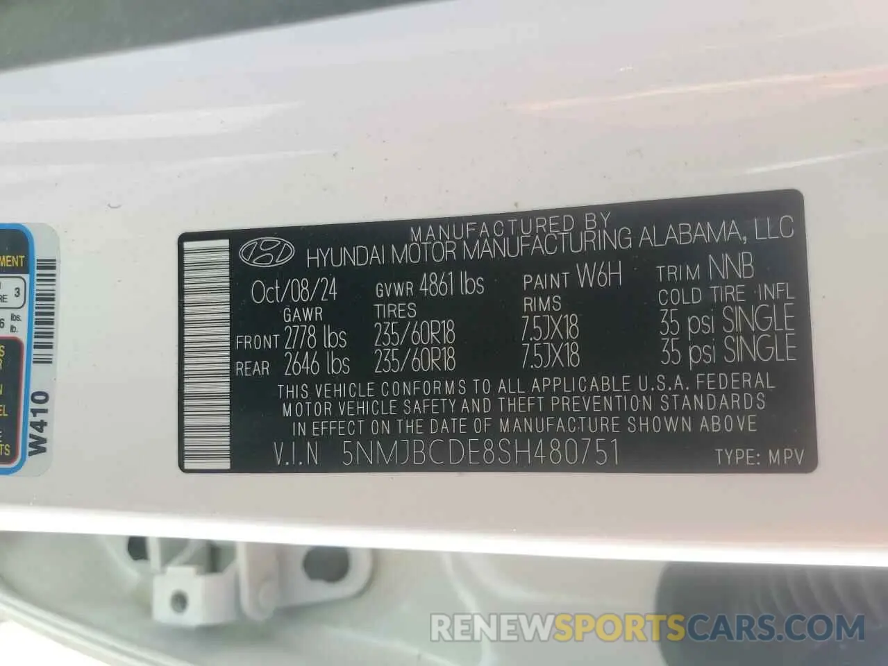13 fotografías del automóvil dañado 5NMJBCDE8SH480751 HYUNDAI TUCSON 2025