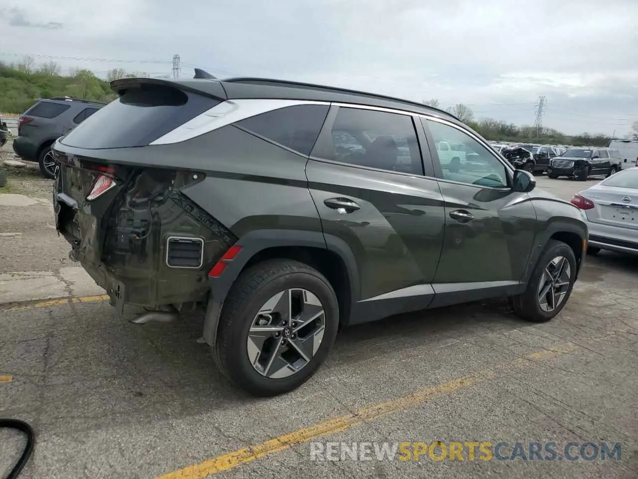3 fotografías del automóvil dañado 5NMJBCDE9SH481052 HYUNDAI TUCSON 2025