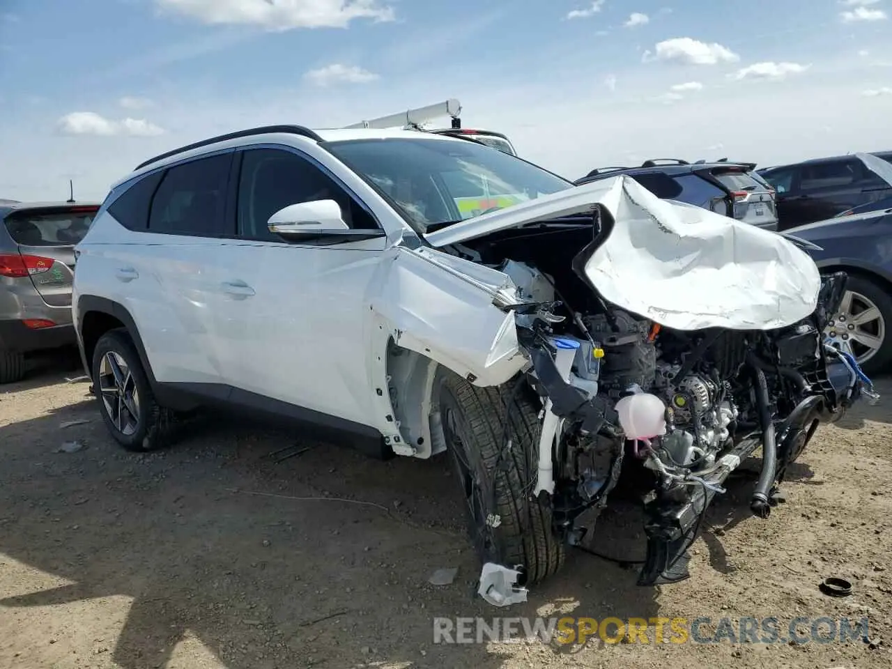 4 fotografías del automóvil dañado 5NMJCCDE4SH460705 HYUNDAI TUCSON 2025