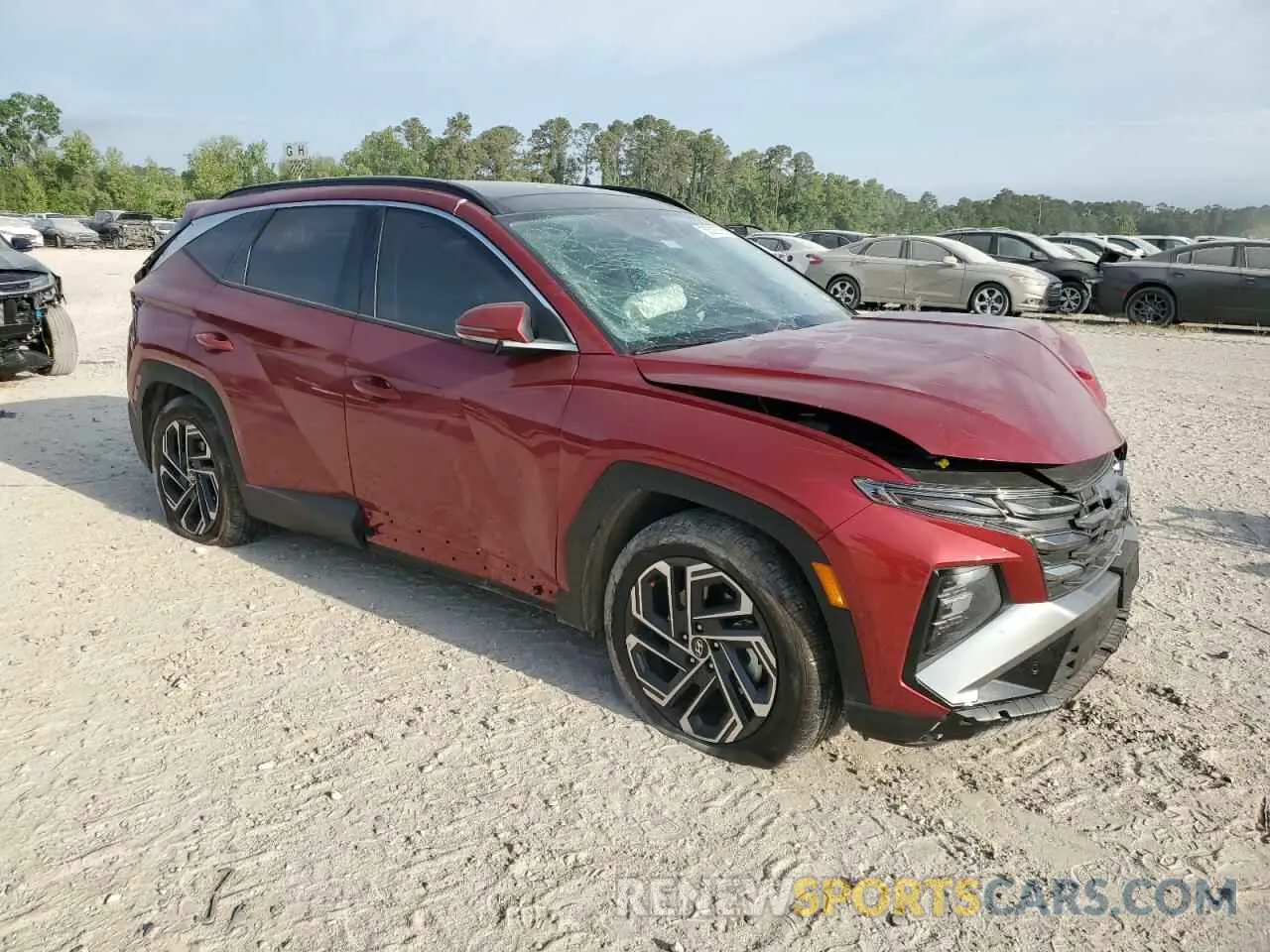 4 fotografías del automóvil dañado 5NMJE3DE1SH448506 HYUNDAI TUCSON 2025