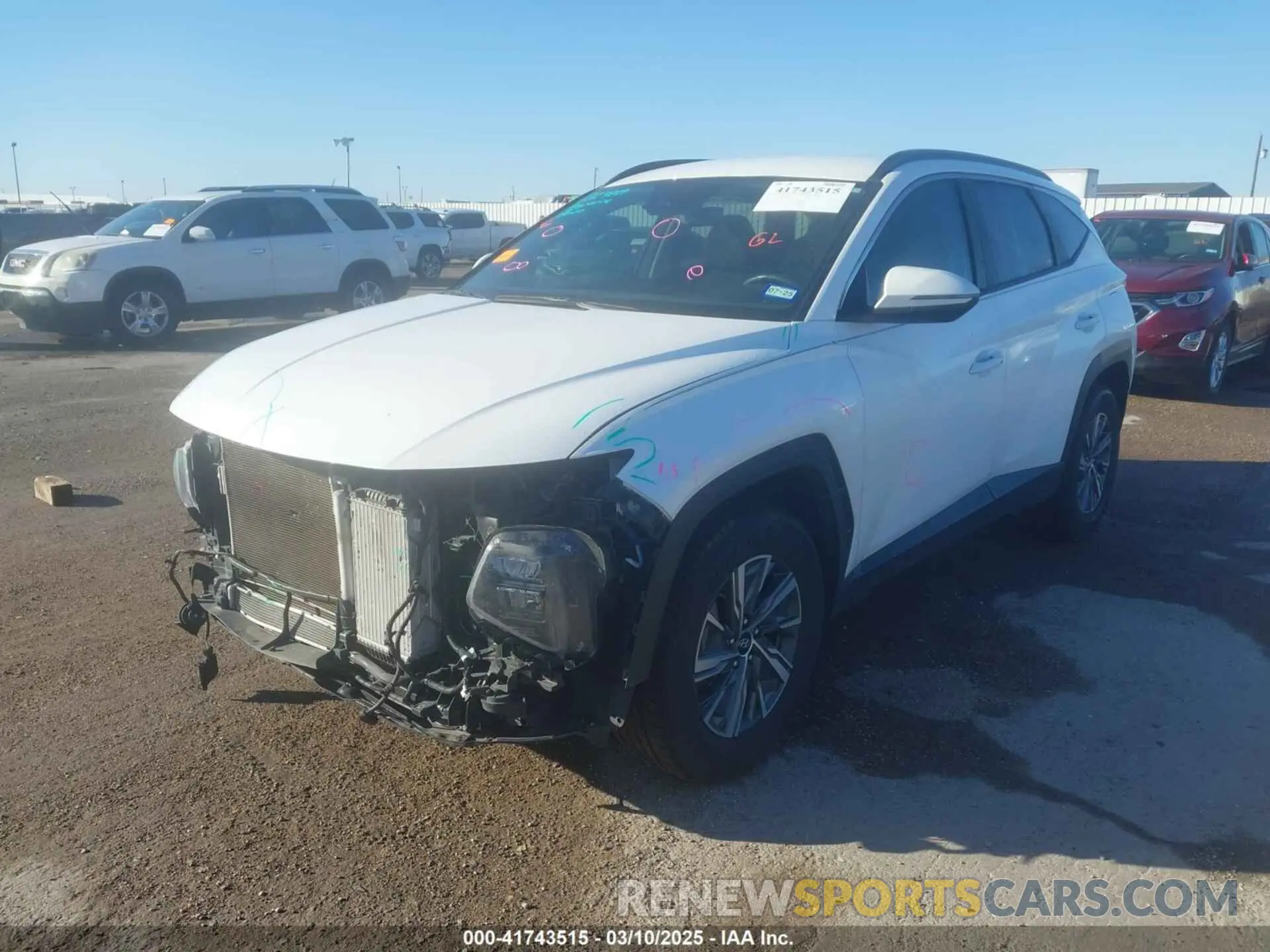 2 fotografías del automóvil dañado KM8JBCA13NU020844 HYUNDAI TUCSON HYBRID 2022