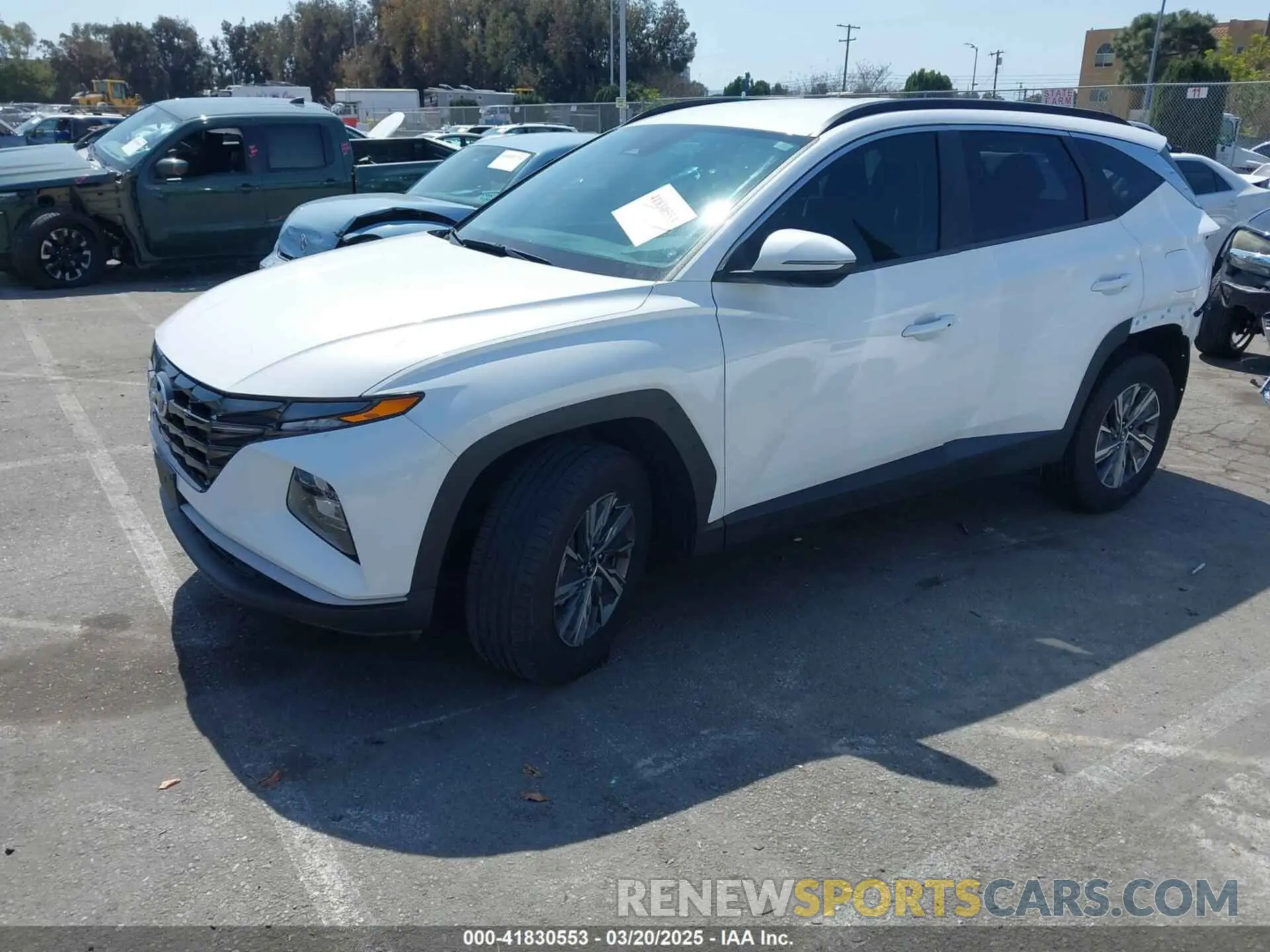 2 fotografías del automóvil dañado KM8JBCA19NU022291 HYUNDAI TUCSON HYBRID 2022