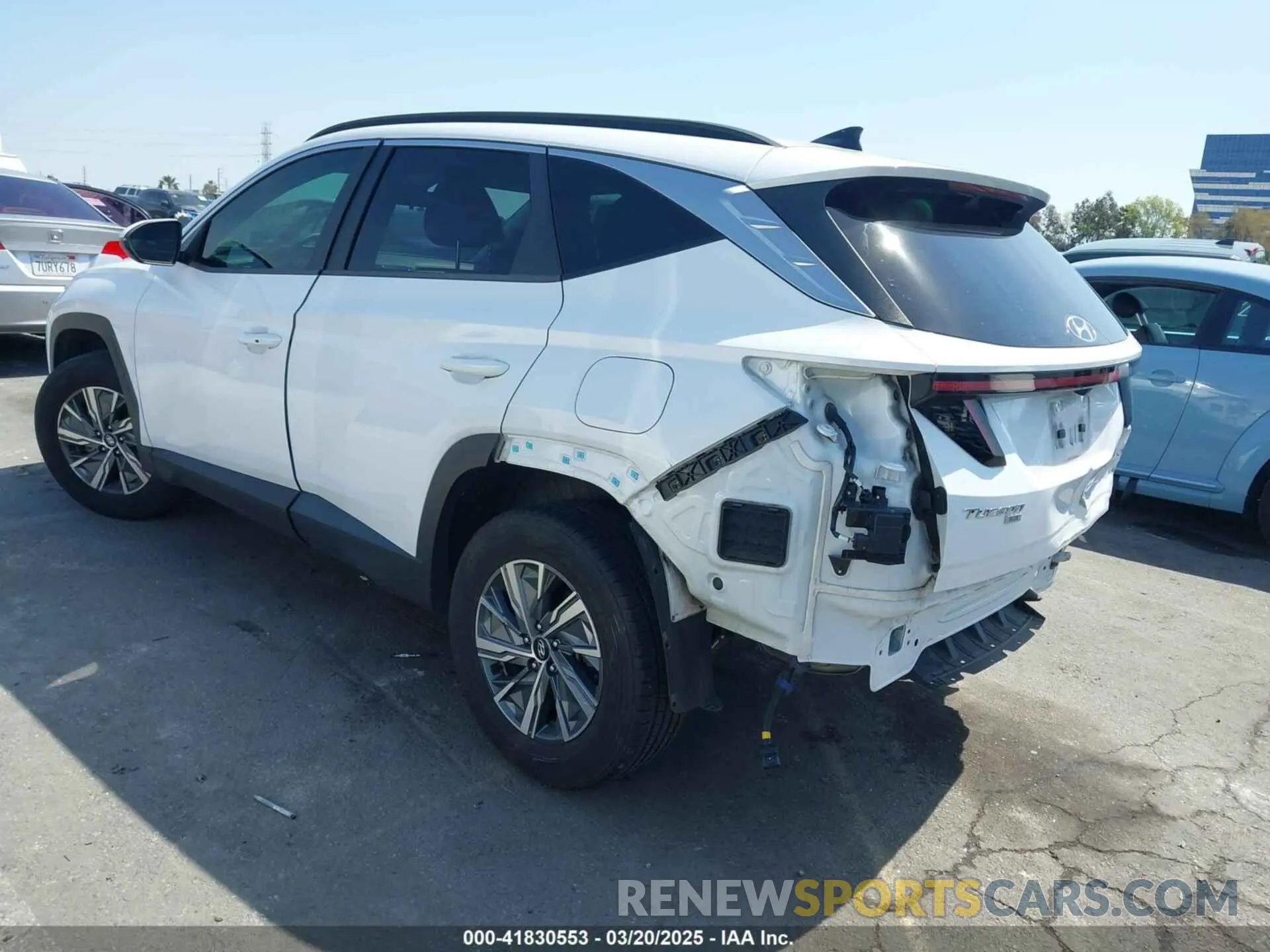 3 fotografías del automóvil dañado KM8JBCA19NU022291 HYUNDAI TUCSON HYBRID 2022