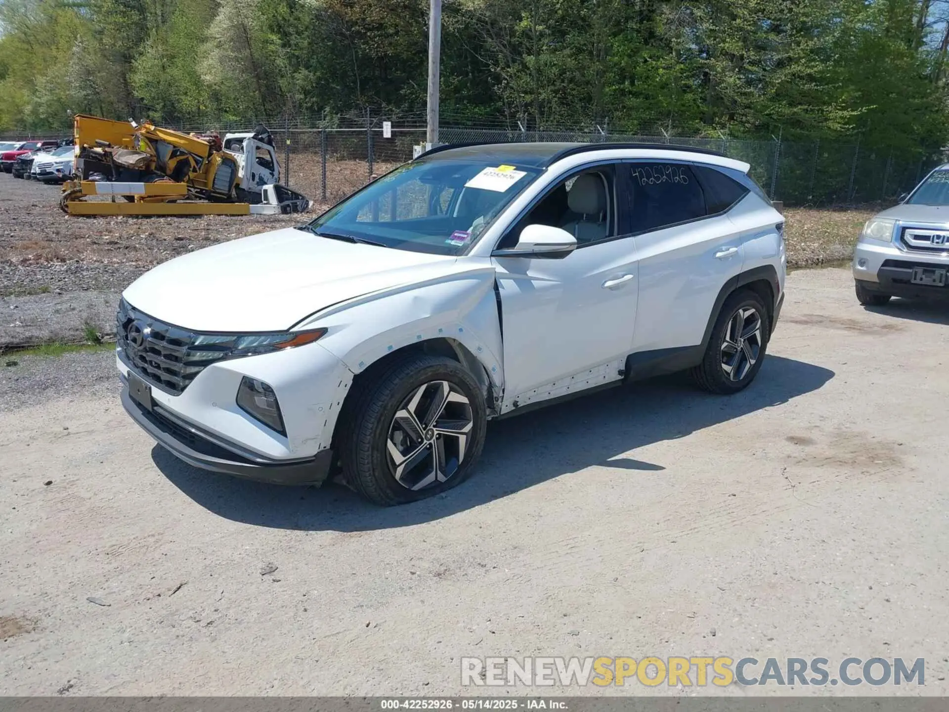 2 fotografías del automóvil dañado KM8JECA16NU017685 HYUNDAI TUCSON HYBRID 2022