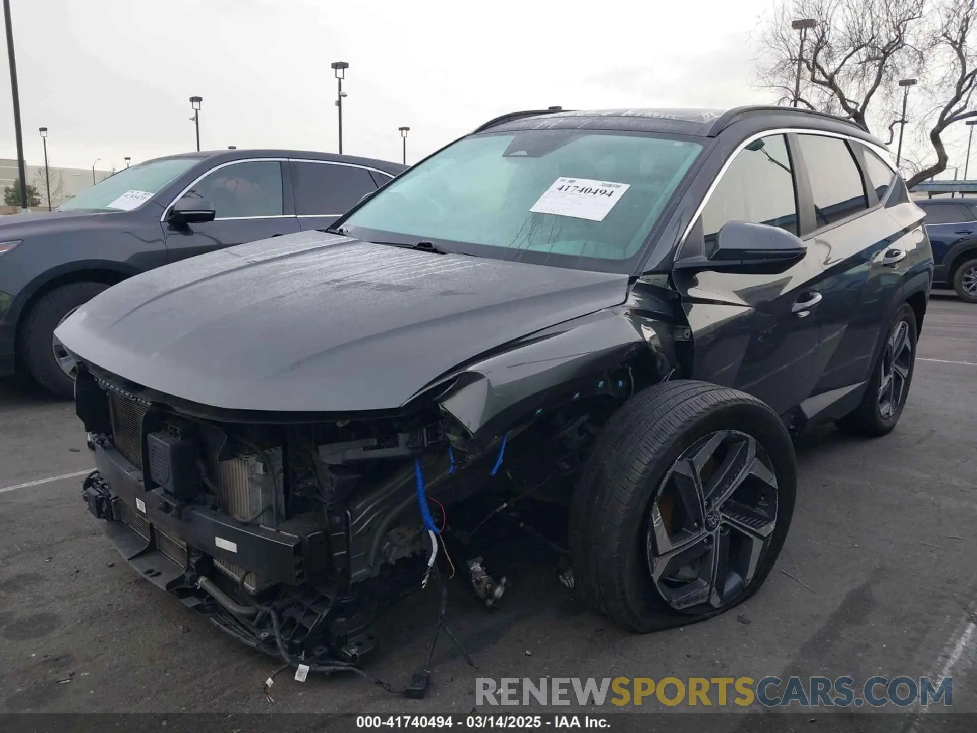 2 fotografías del automóvil dañado KM8JFCA11NU074986 HYUNDAI TUCSON HYBRID 2022