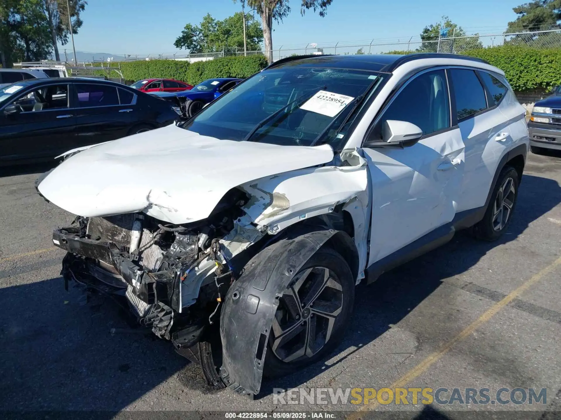 2 fotografías del automóvil dañado KM8JFCA17NU017305 HYUNDAI TUCSON HYBRID 2022