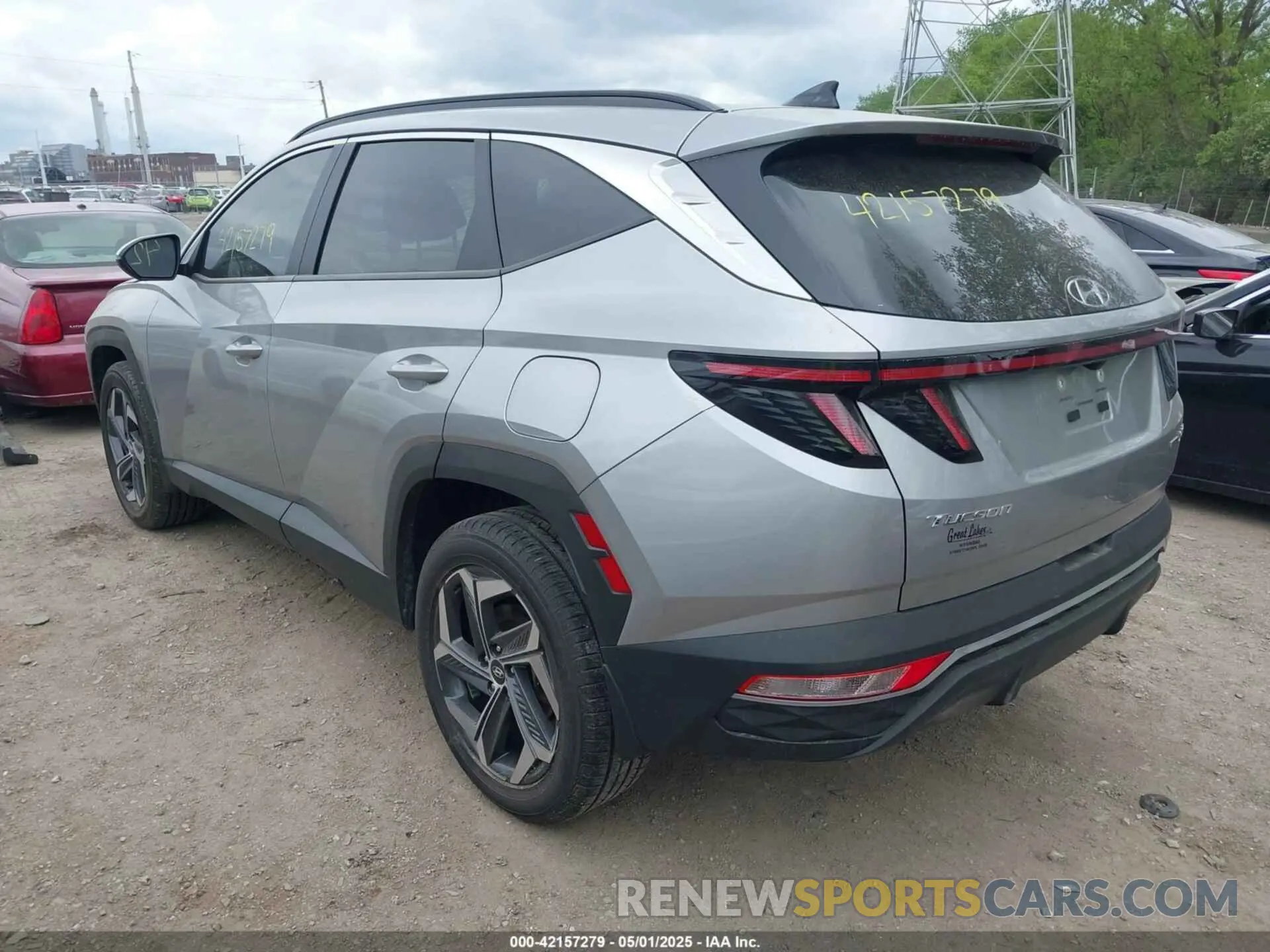 3 fotografías del automóvil dañado KM8JFCA18NU056372 HYUNDAI TUCSON HYBRID 2022