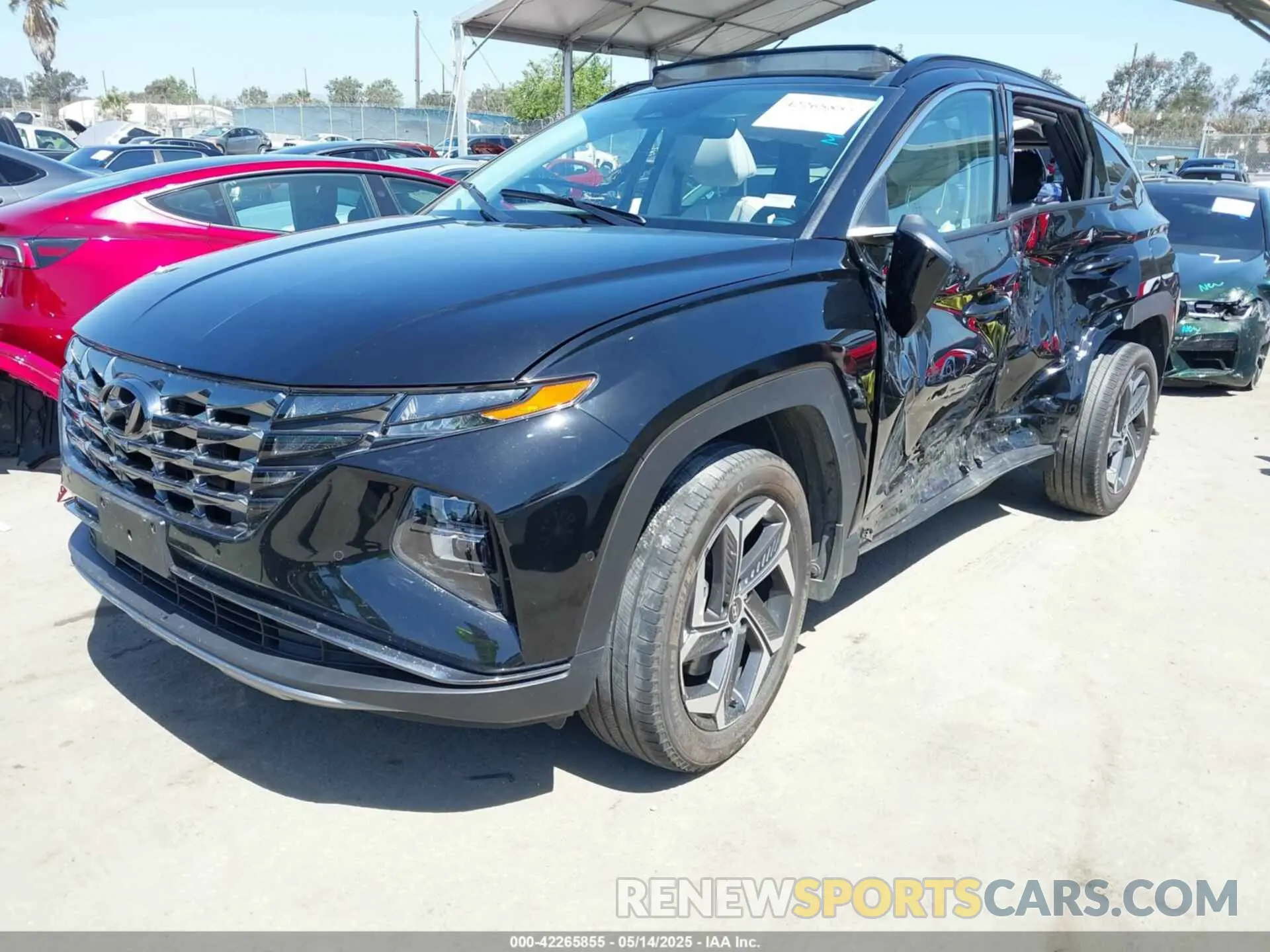 2 fotografías del automóvil dañado KM8JECA14PU127220 HYUNDAI TUCSON HYBRID 2023