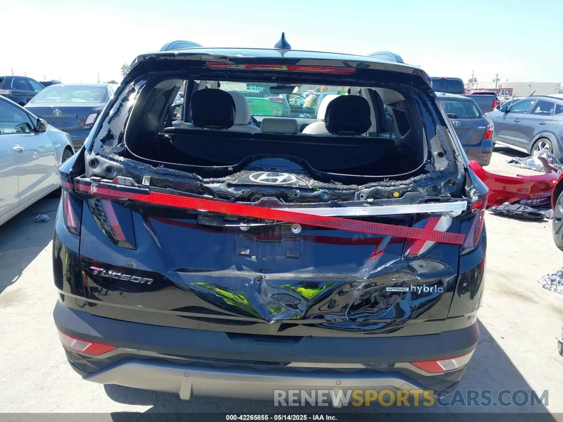6 fotografías del automóvil dañado KM8JECA14PU127220 HYUNDAI TUCSON HYBRID 2023