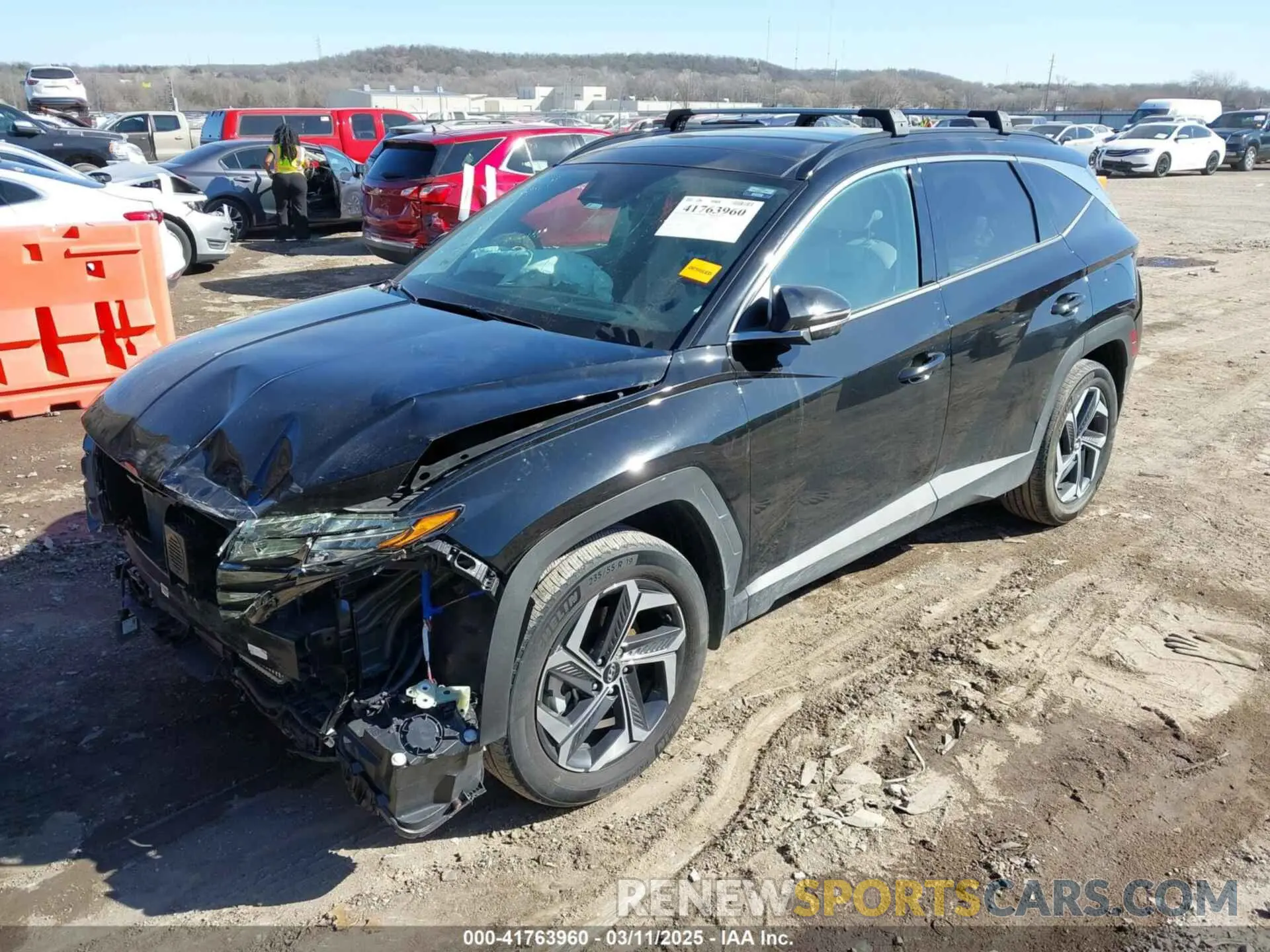 2 fotografías del automóvil dañado KM8JECA15PU130059 HYUNDAI TUCSON HYBRID 2023