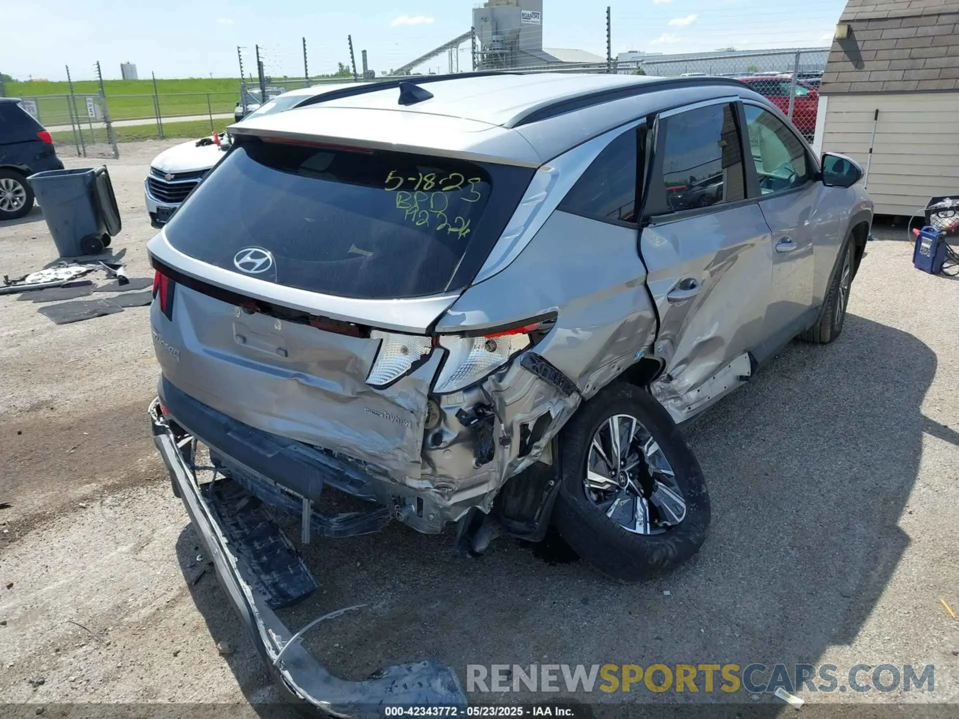 4 fotografías del automóvil dañado KM8JBCD11RU192226 HYUNDAI TUCSON HYBRID 2024