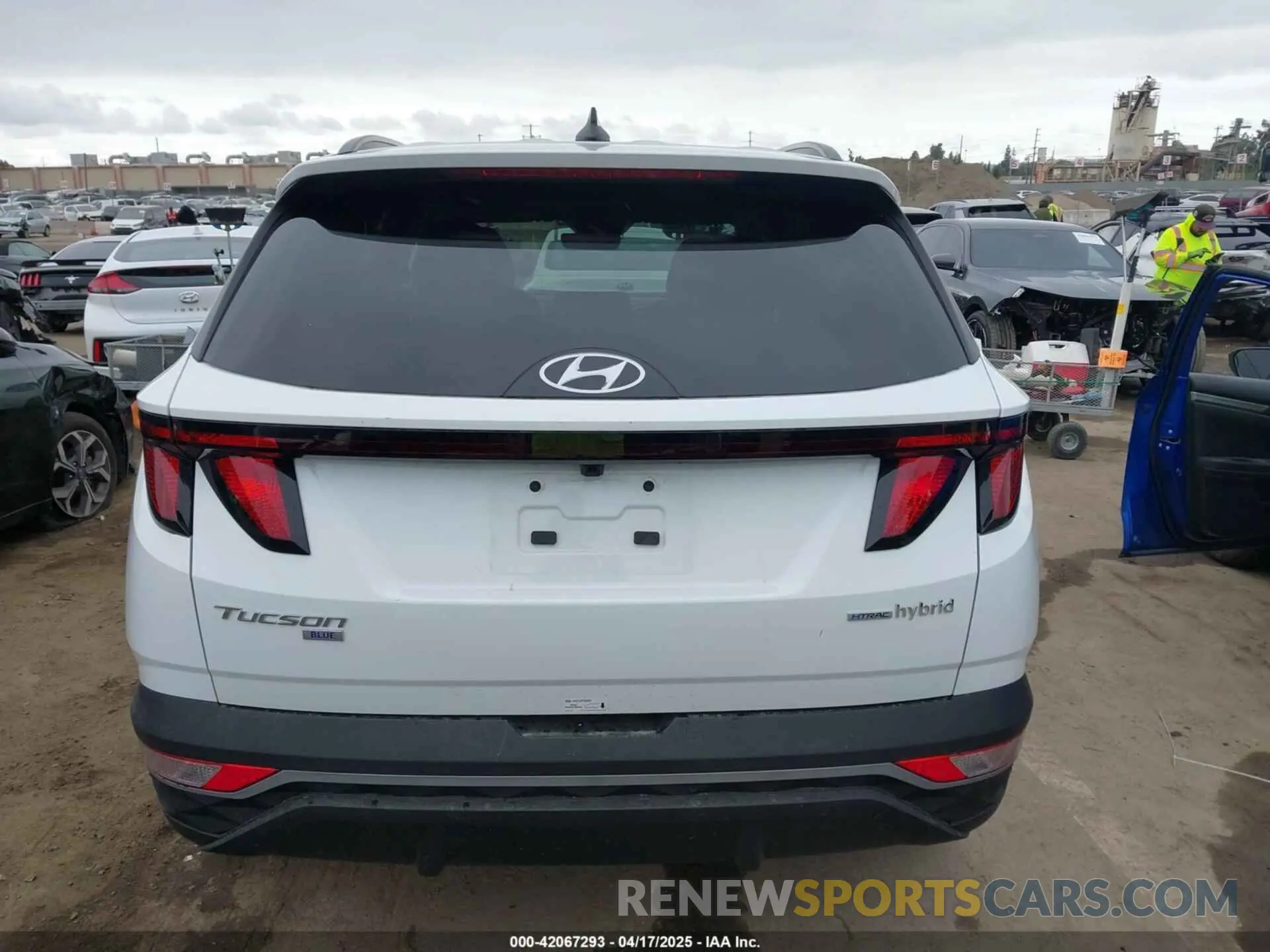 17 fotografías del automóvil dañado KM8JBCD11RU205511 HYUNDAI TUCSON HYBRID 2024