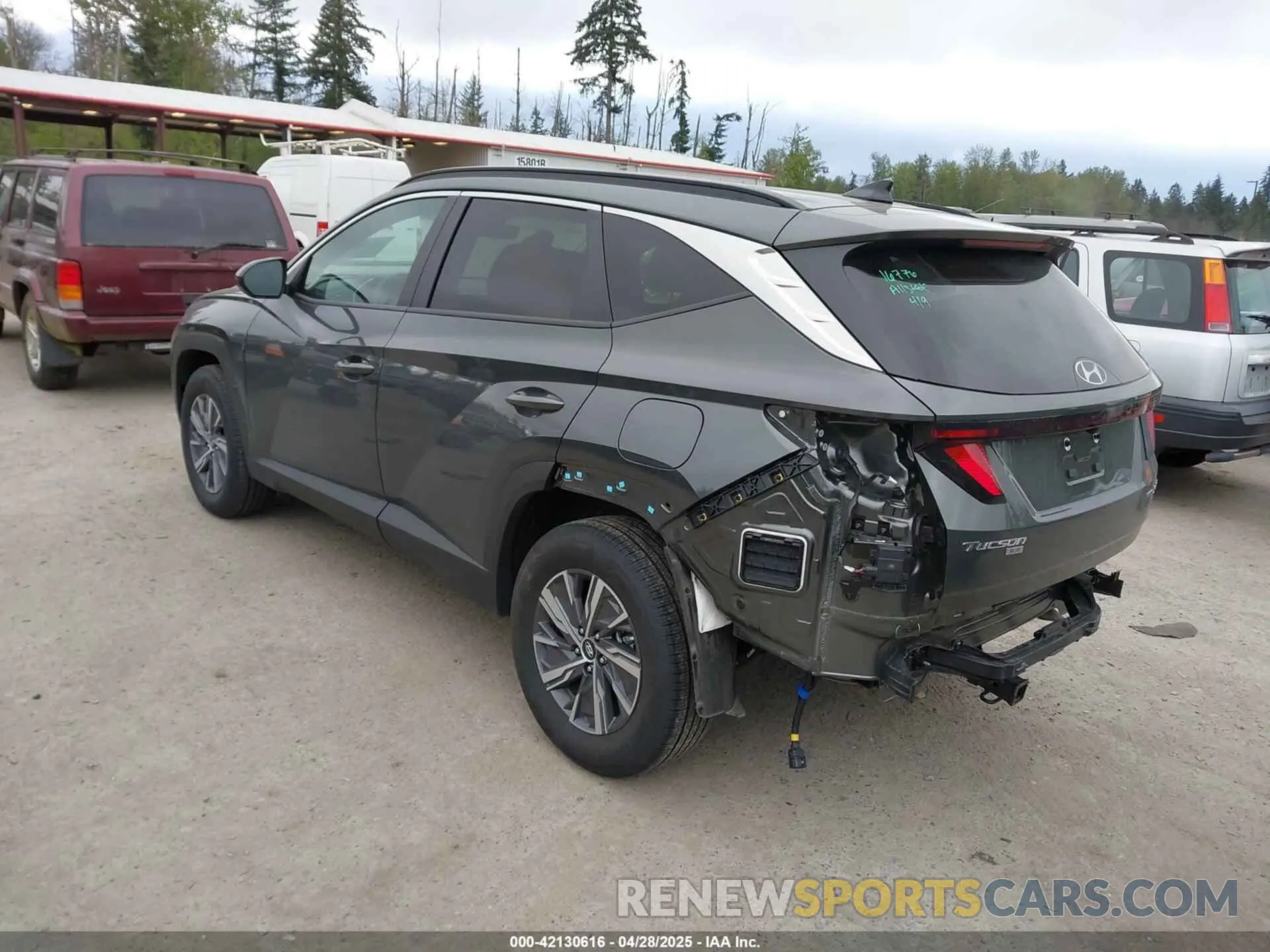 3 fotografías del automóvil dañado KM8JBCD14RU209620 HYUNDAI TUCSON HYBRID 2024