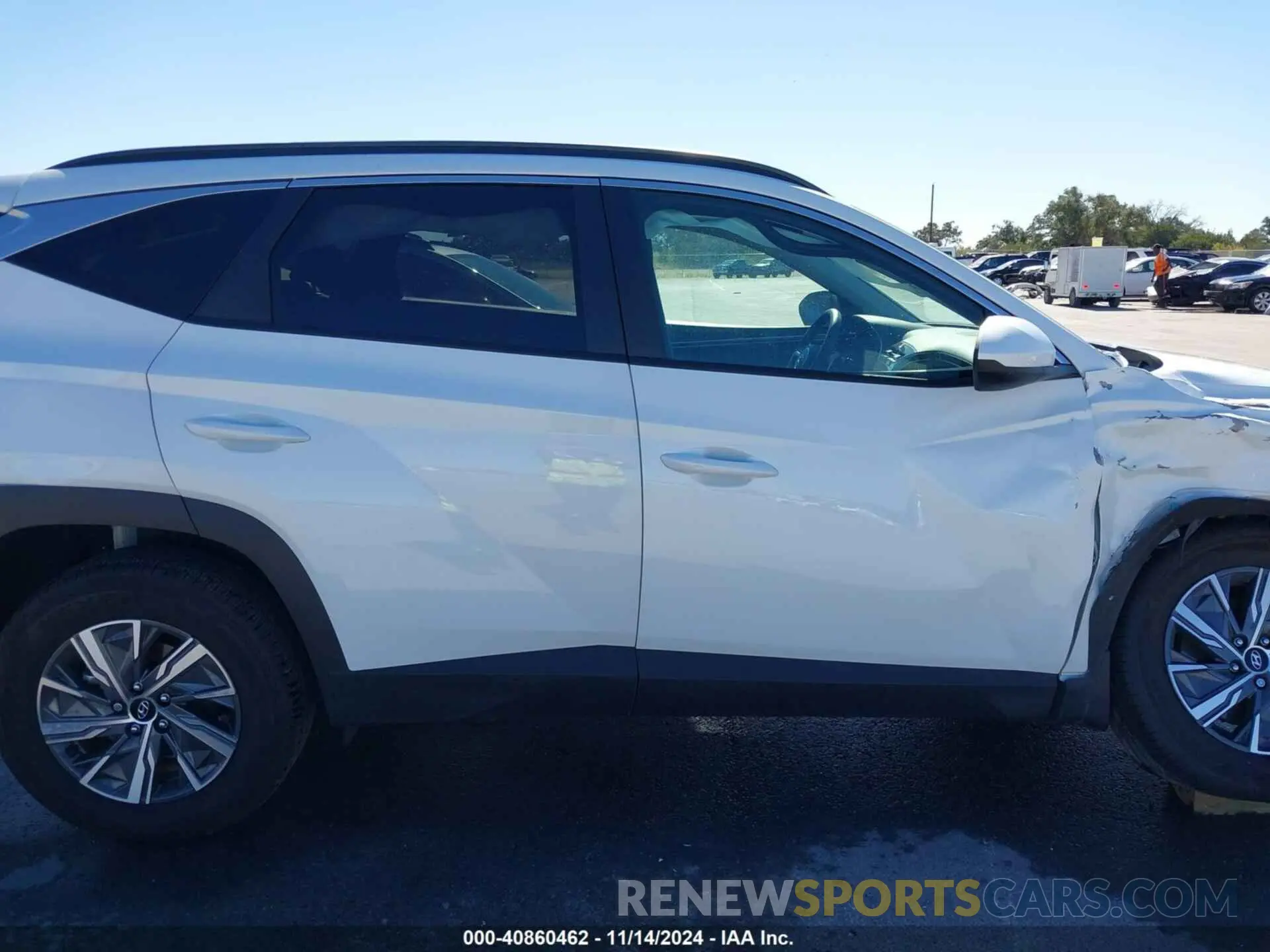 13 fotografías del automóvil dañado KM8JBCD17RU213273 HYUNDAI TUCSON HYBRID 2024