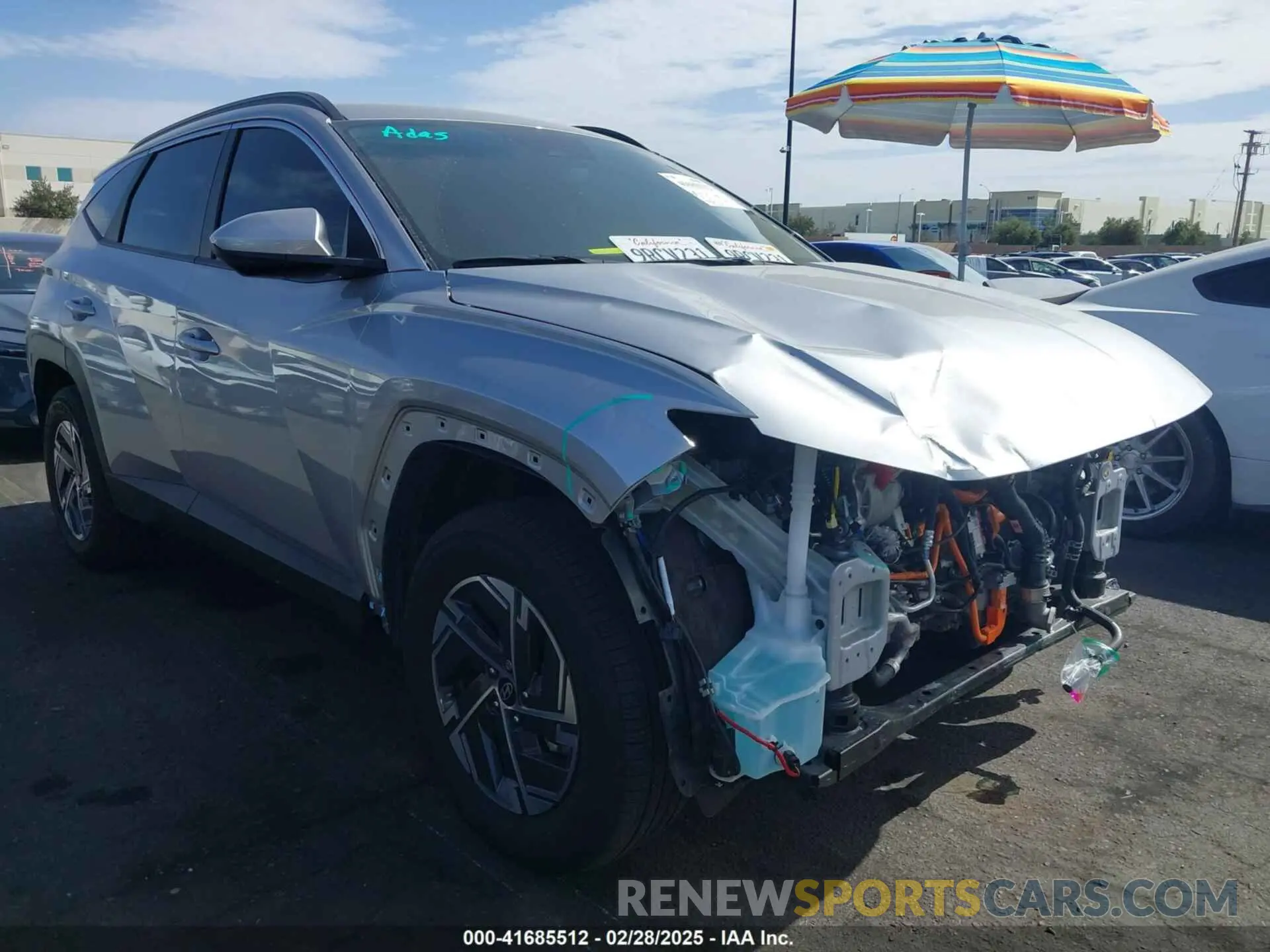 1 fotografías del automóvil dañado KM8JBDD13SU272297 HYUNDAI TUCSON HYBRID 2025