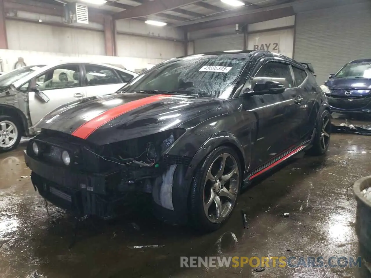 1 fotografías del automóvil dañado KMHT36AHXKU001840 HYUNDAI VELOSTER 2019
