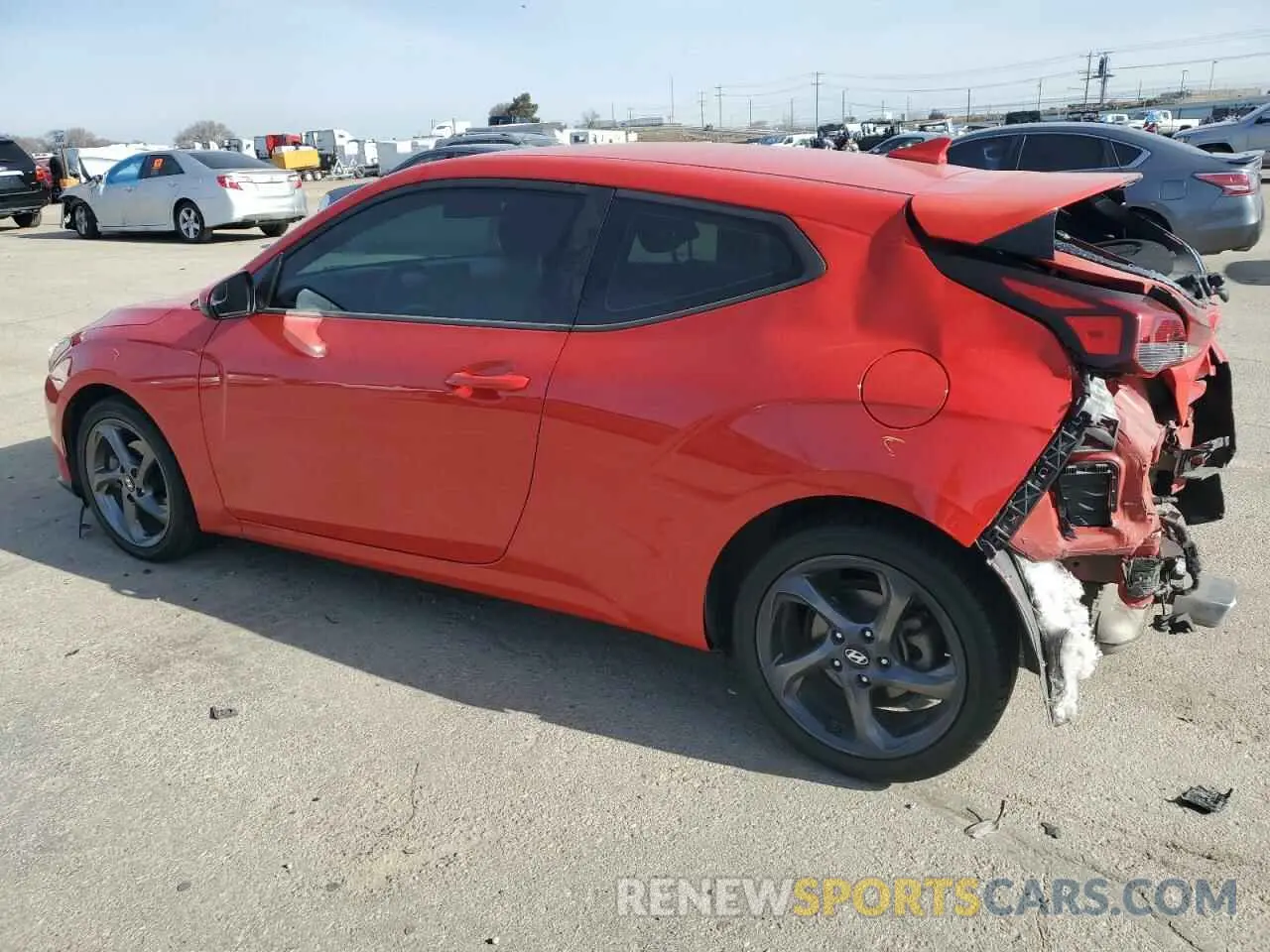 2 fotografías del automóvil dañado KMHTG6AF1KU017704 HYUNDAI VELOSTER 2019