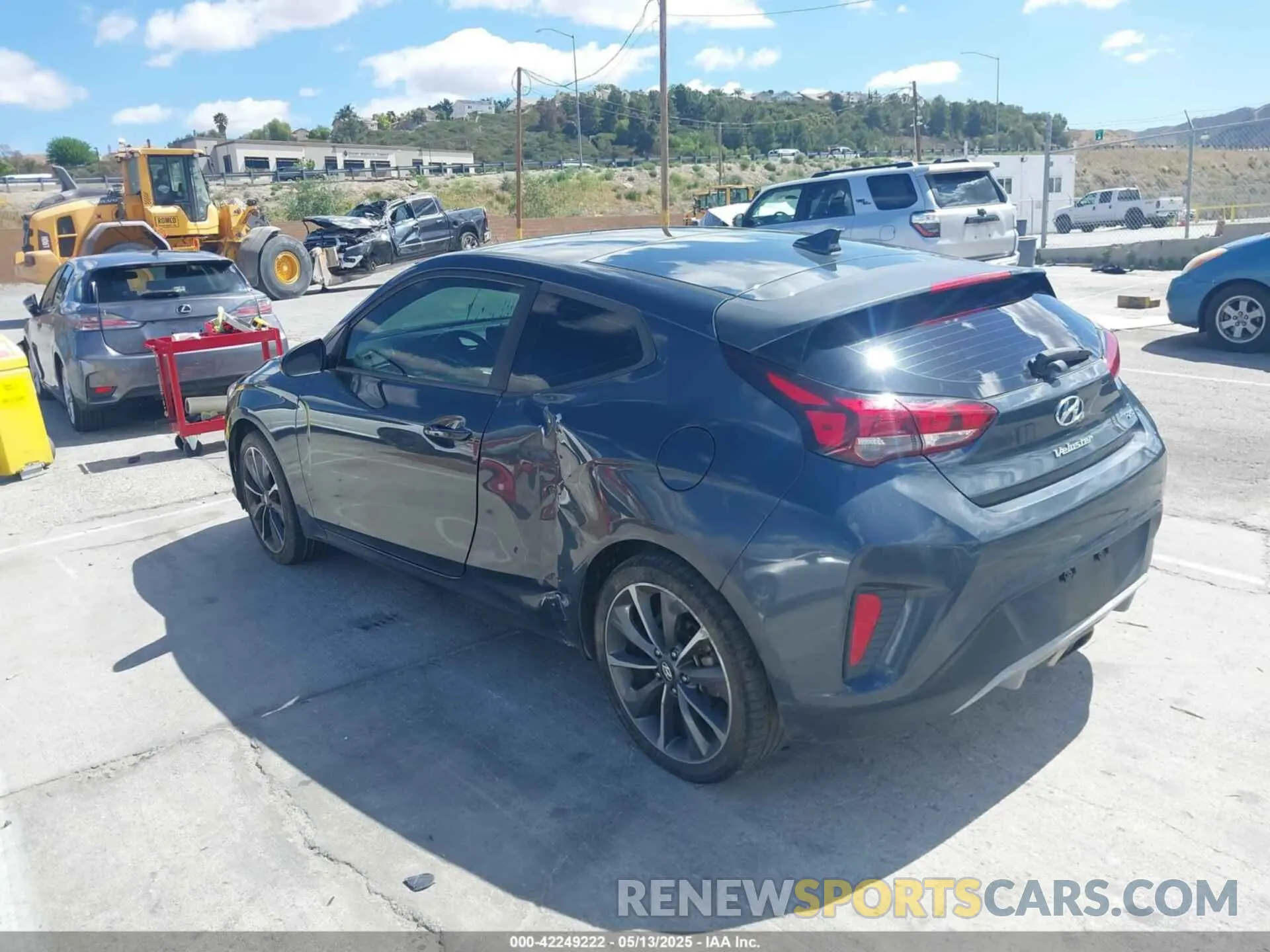 3 fotografías del automóvil dañado KMHTG6AF4KU009869 HYUNDAI VELOSTER 2019