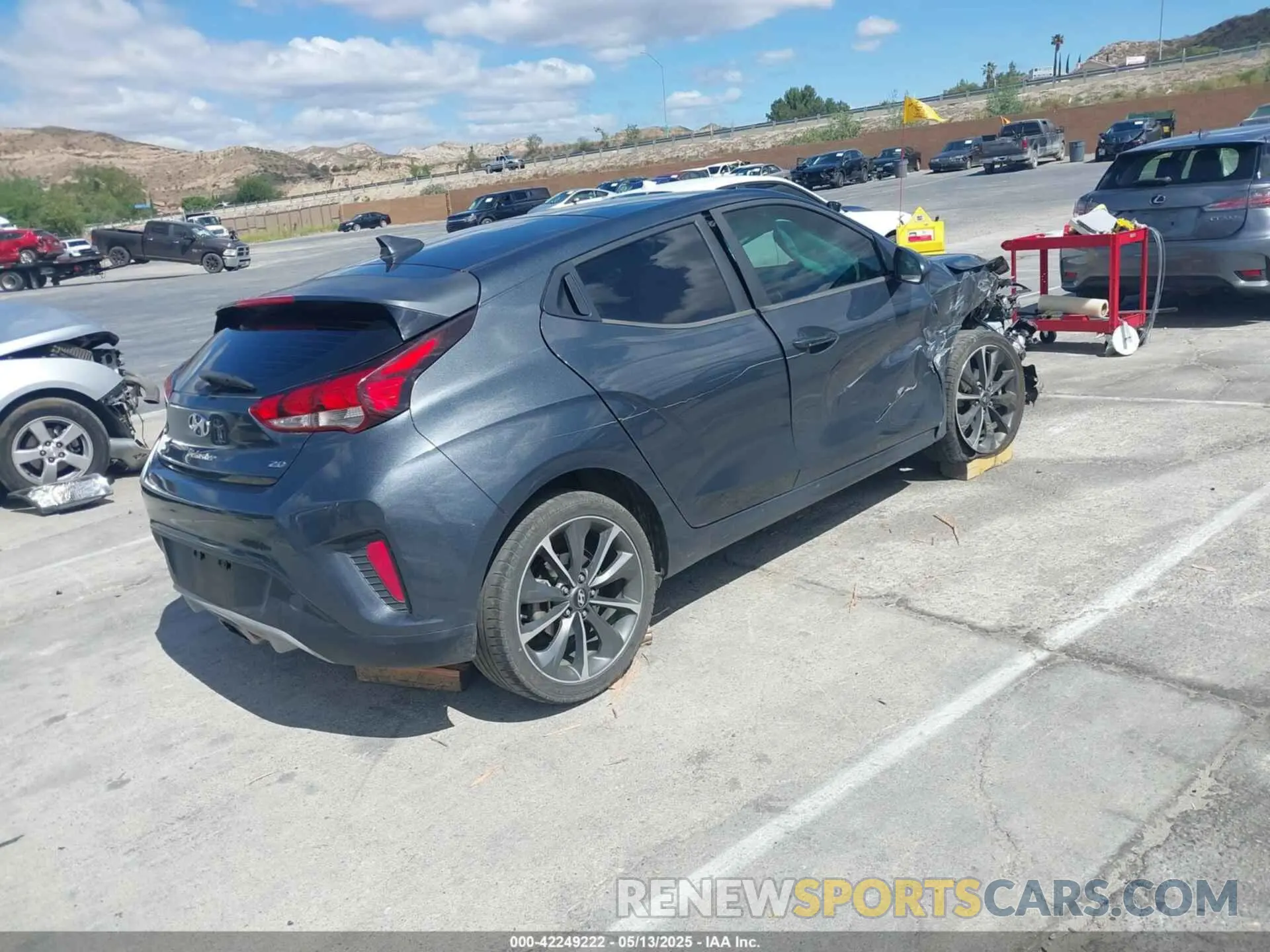 4 fotografías del automóvil dañado KMHTG6AF4KU009869 HYUNDAI VELOSTER 2019