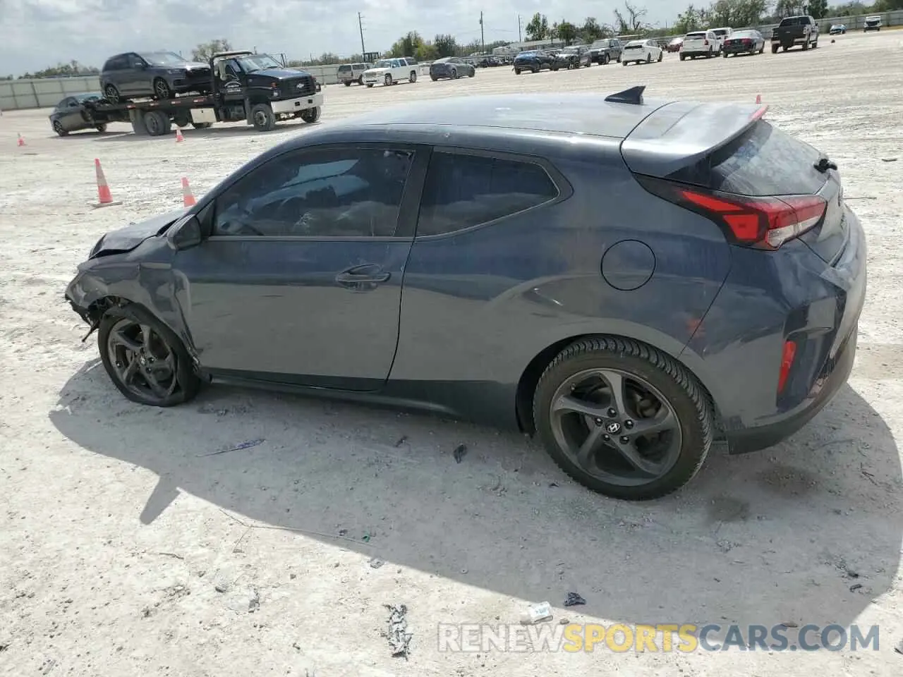 2 fotografías del automóvil dañado KMHTG6AF4KU013159 HYUNDAI VELOSTER 2019