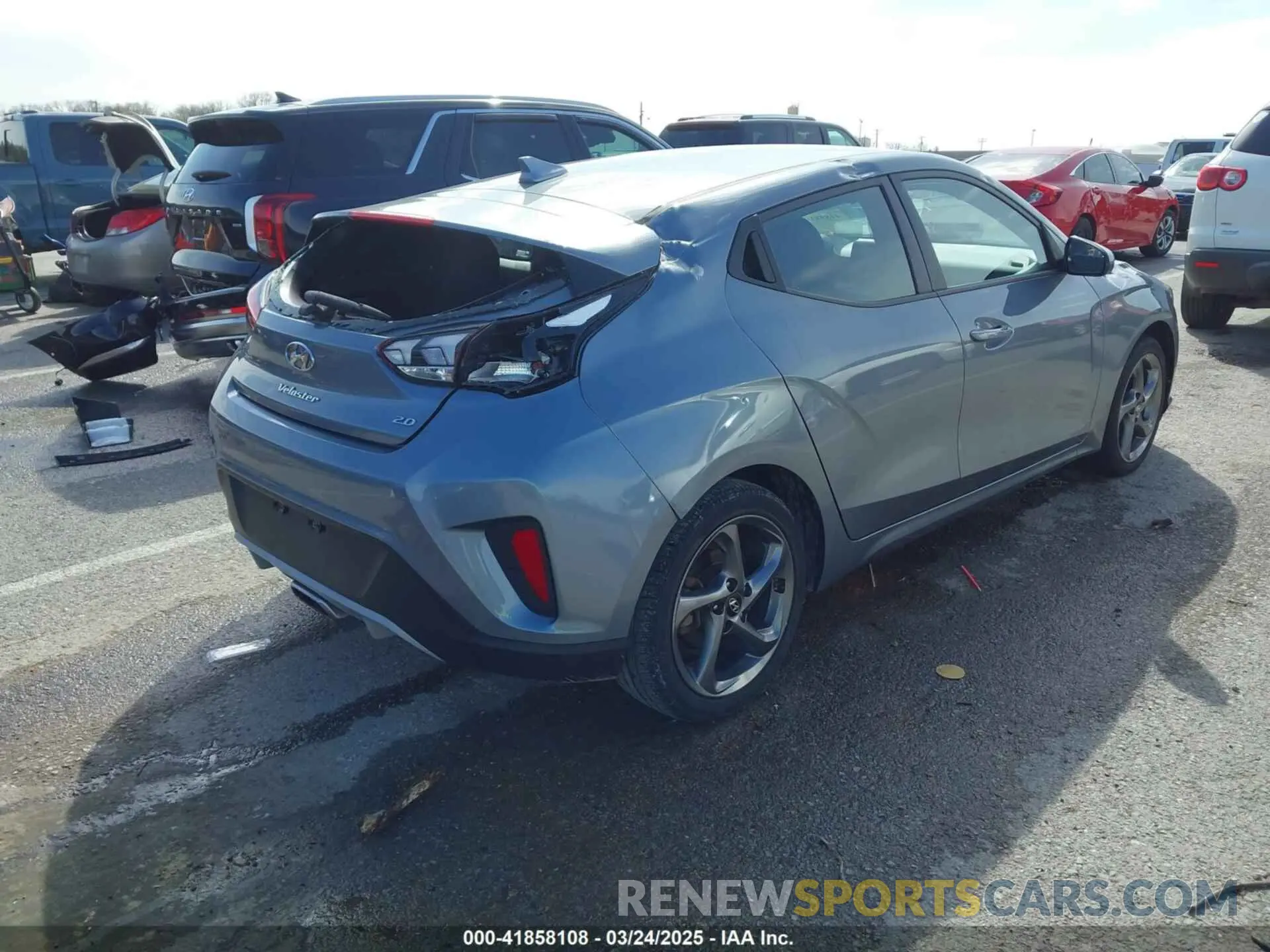 4 fotografías del automóvil dañado KMHTG6AF8KU010975 HYUNDAI VELOSTER 2019