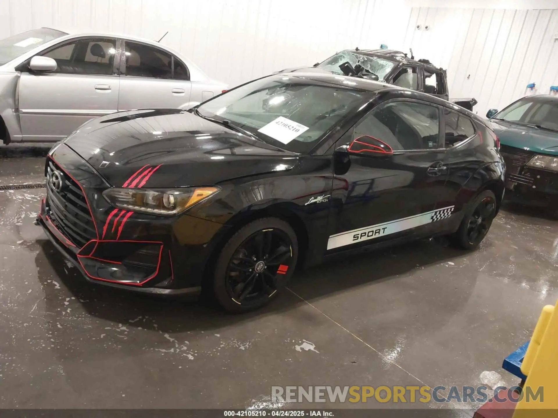 2 fotografías del automóvil dañado KMHTG6AFXKU011920 HYUNDAI VELOSTER 2019