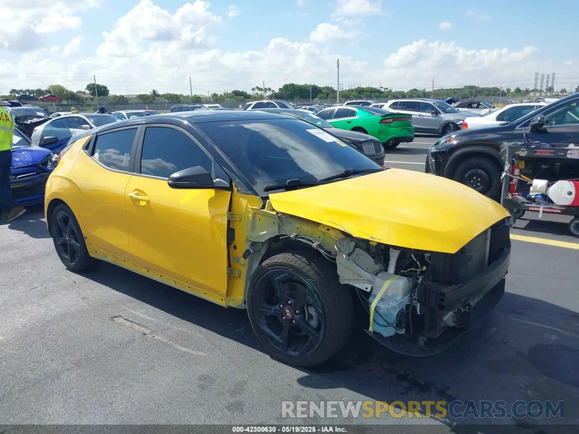 1 fotografías del automóvil dañado KMHTH6AB8KU005978 HYUNDAI VELOSTER 2019