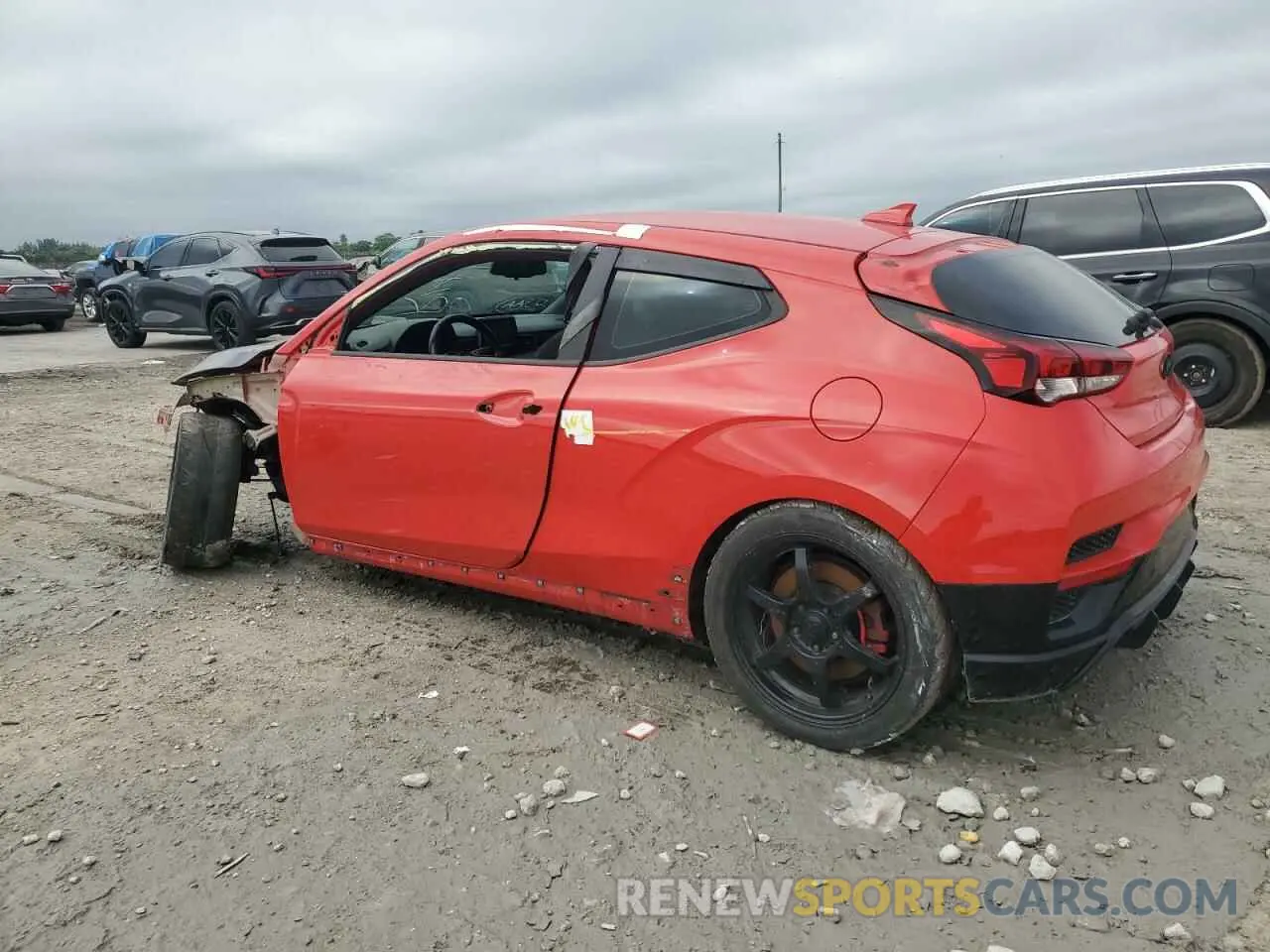 2 fotografías del automóvil dañado KMHT36AH4LU007036 HYUNDAI VELOSTER 2020