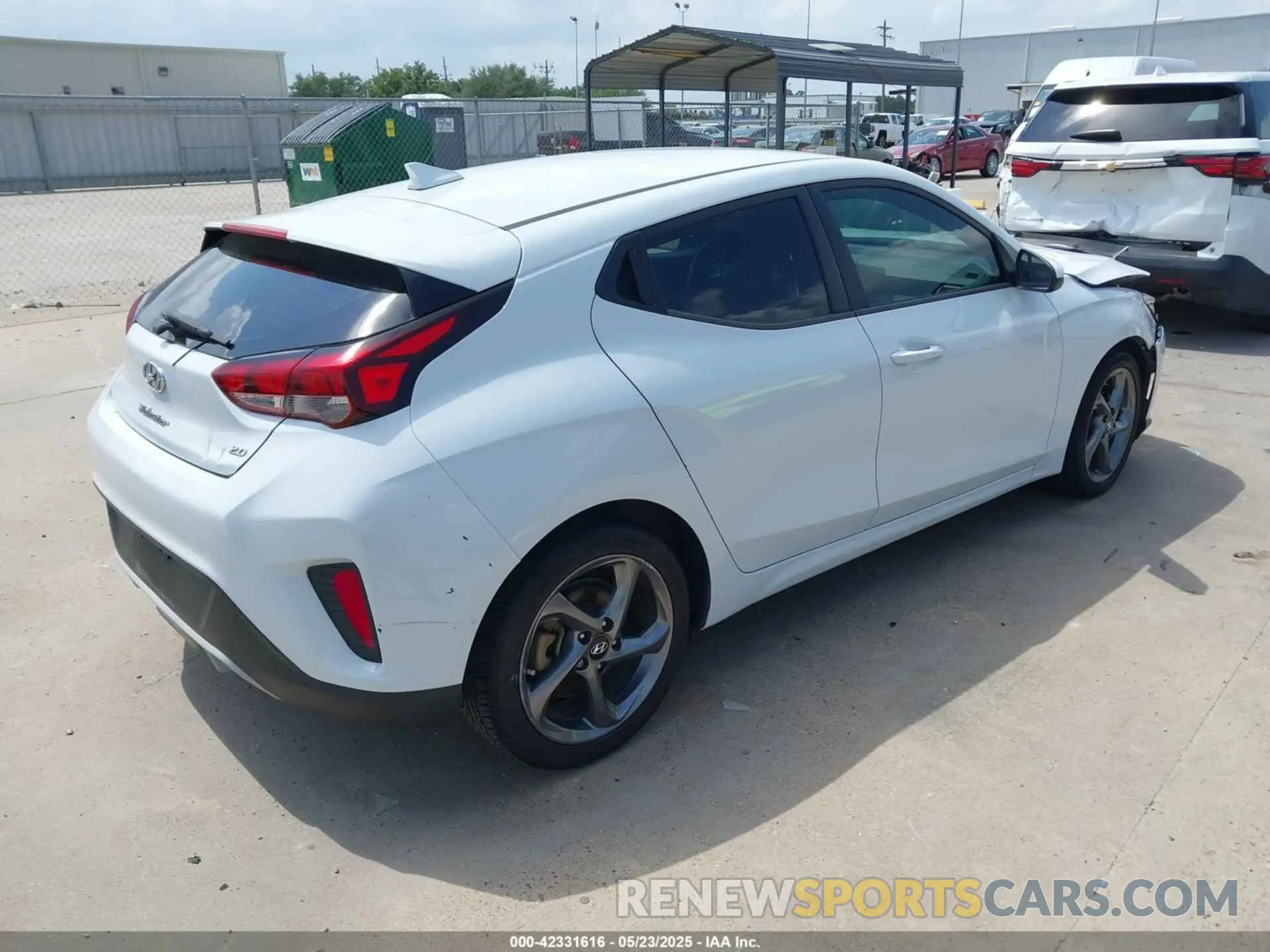 4 fotografías del automóvil dañado KMHTG6AF0LU029621 HYUNDAI VELOSTER 2020