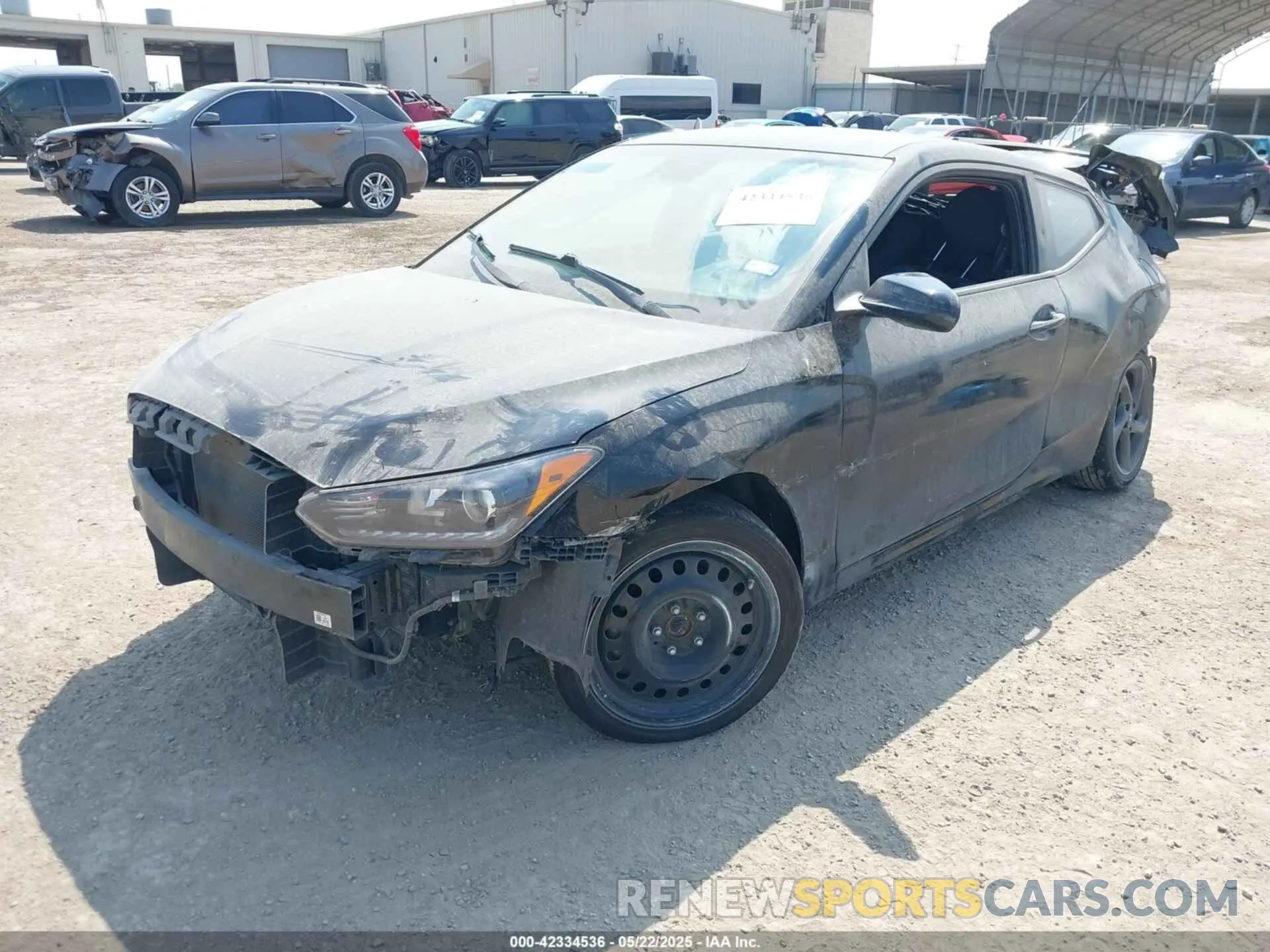 2 fotografías del automóvil dañado KMHTG6AF6LU023144 HYUNDAI VELOSTER 2020