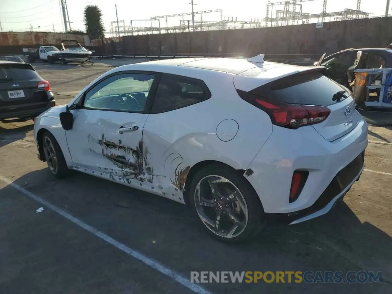 2 fotografías del automóvil dañado KMHTH6AB6LU032131 HYUNDAI VELOSTER 2020