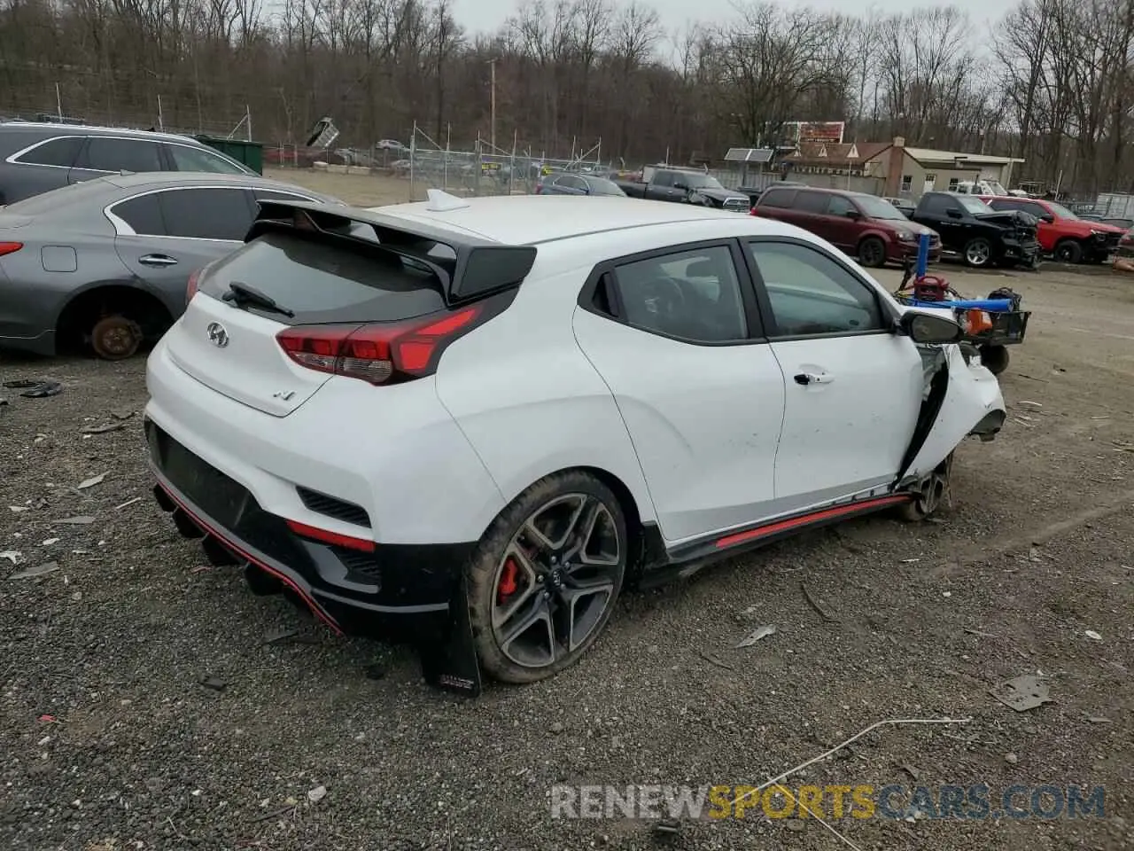 3 fotografías del automóvil dañado KMHT36AH3NU014577 HYUNDAI VELOSTER 2022