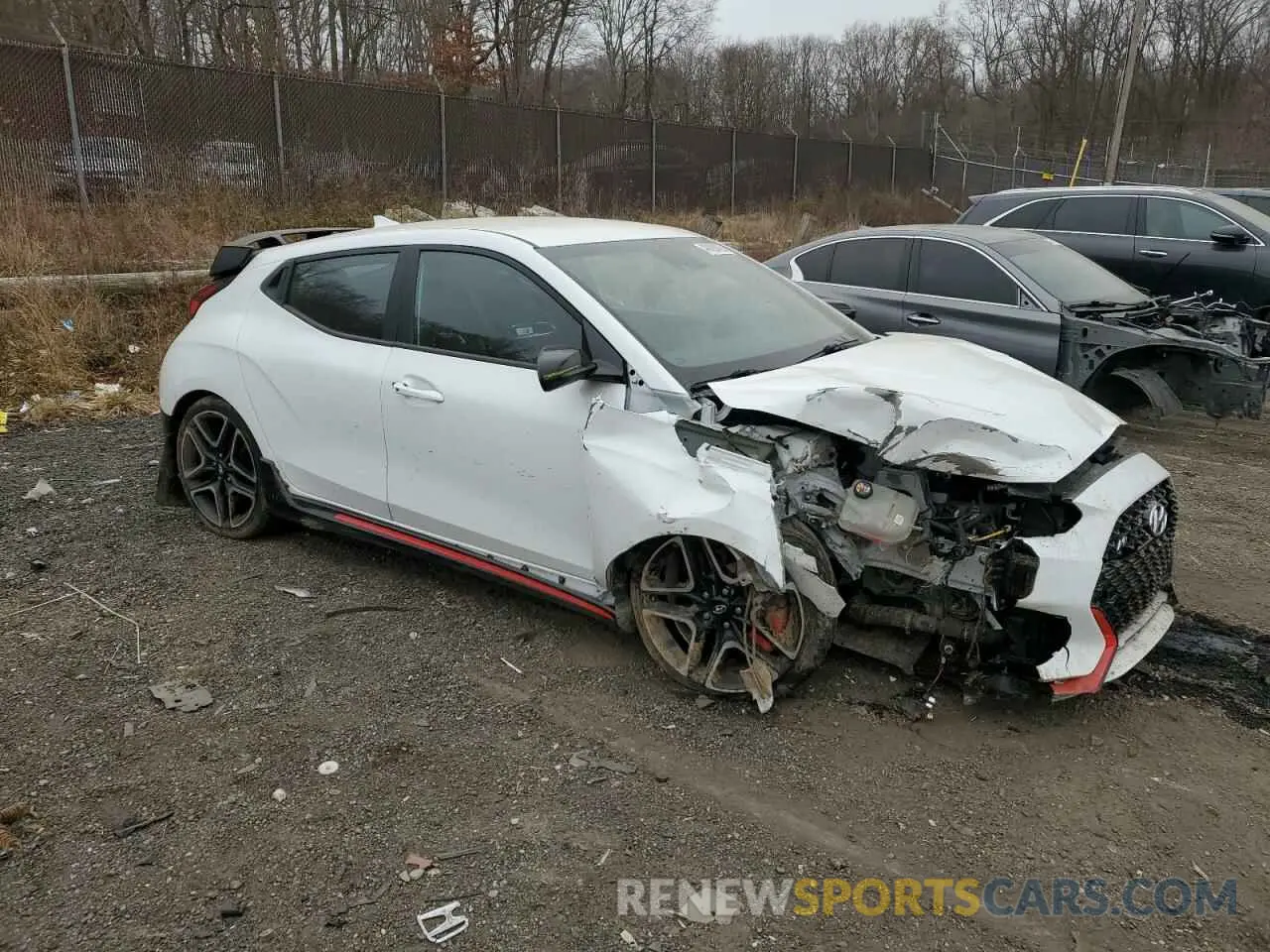 4 fotografías del automóvil dañado KMHT36AH3NU014577 HYUNDAI VELOSTER 2022