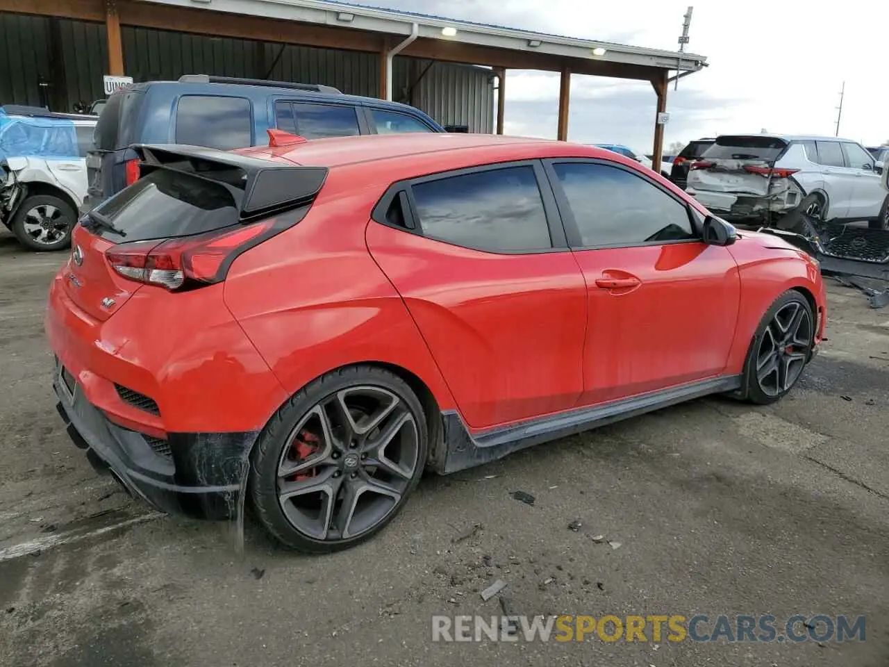 3 fotografías del automóvil dañado KMHT36AH9NU013708 HYUNDAI VELOSTER 2022