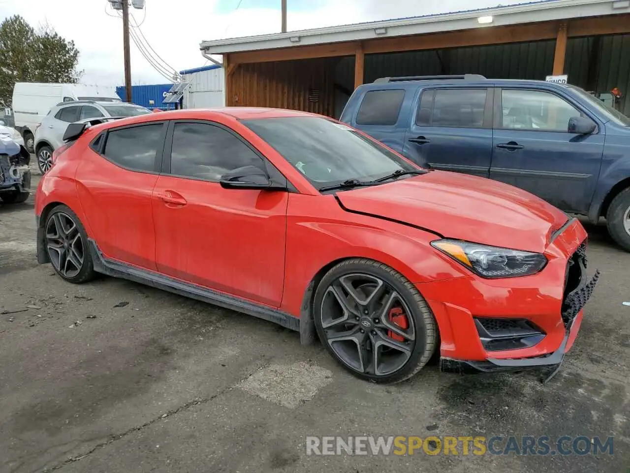 4 fotografías del automóvil dañado KMHT36AH9NU013708 HYUNDAI VELOSTER 2022