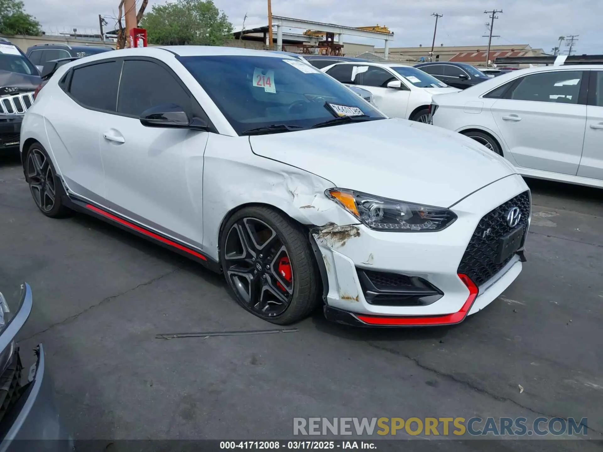 1 fotografías del automóvil dañado KMHT36AH0LU007440 HYUNDAI VELOSTER N 2020