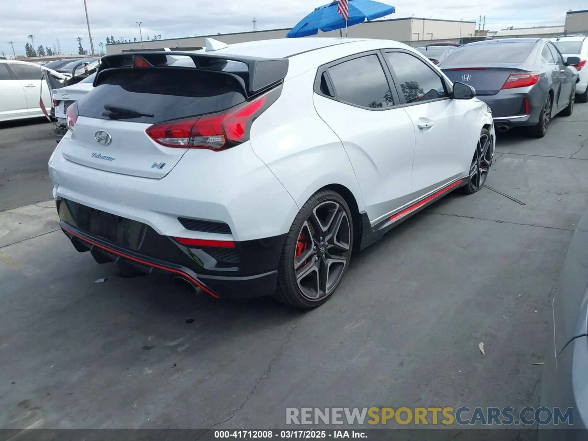 4 fotografías del automóvil dañado KMHT36AH0LU007440 HYUNDAI VELOSTER N 2020