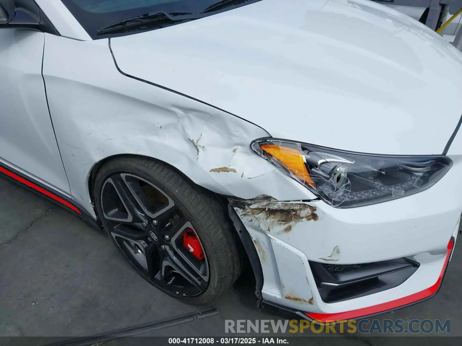 6 fotografías del automóvil dañado KMHT36AH0LU007440 HYUNDAI VELOSTER N 2020
