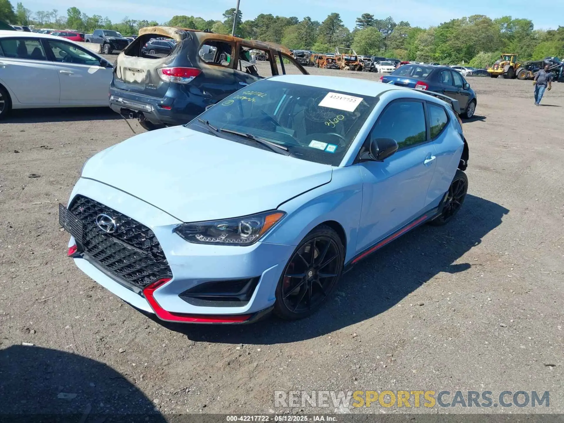 2 fotografías del automóvil dañado KMHT36AH8LU003913 HYUNDAI VELOSTER N 2020